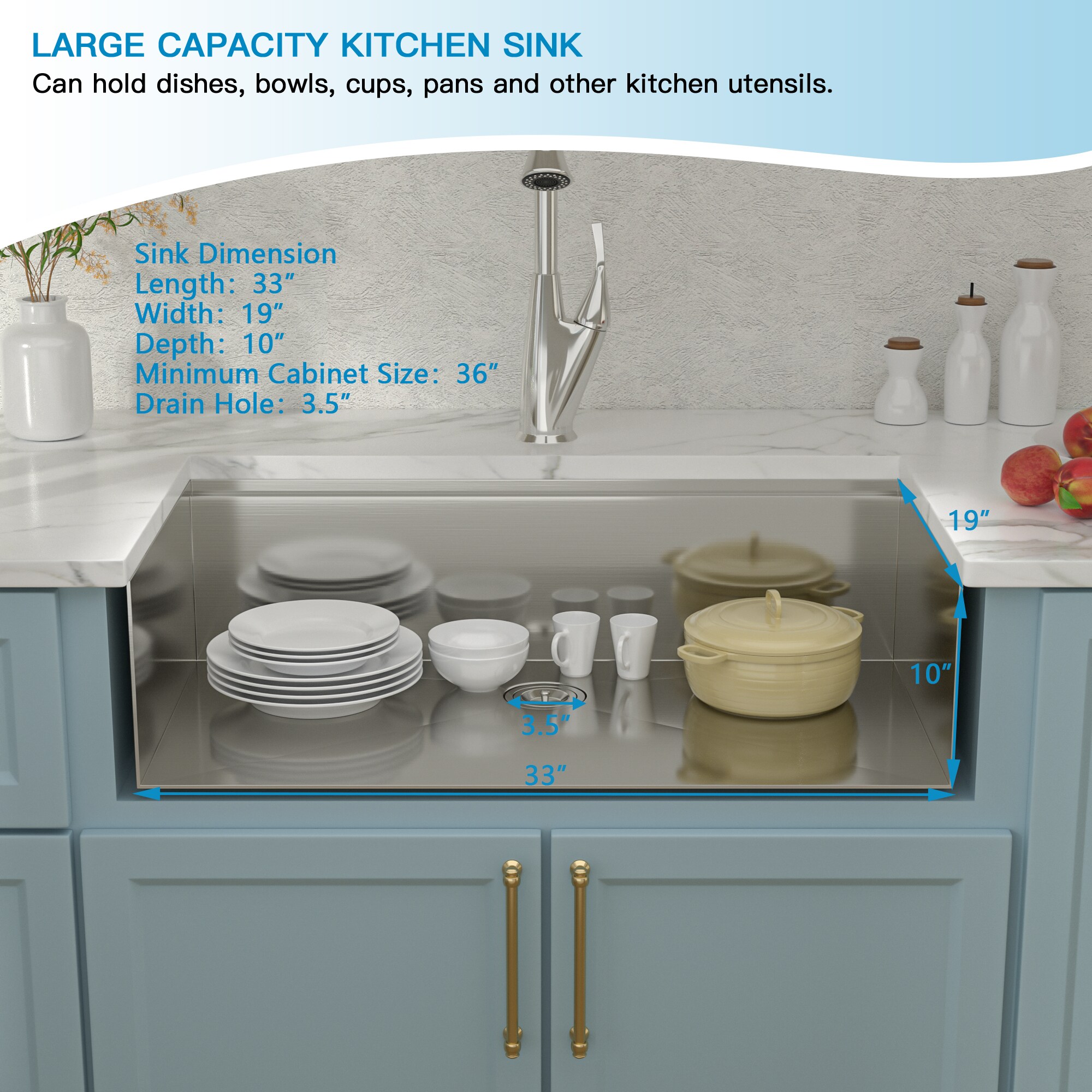 Lordear LD-LUS3319A1 Kitchen-Sinks - View #7