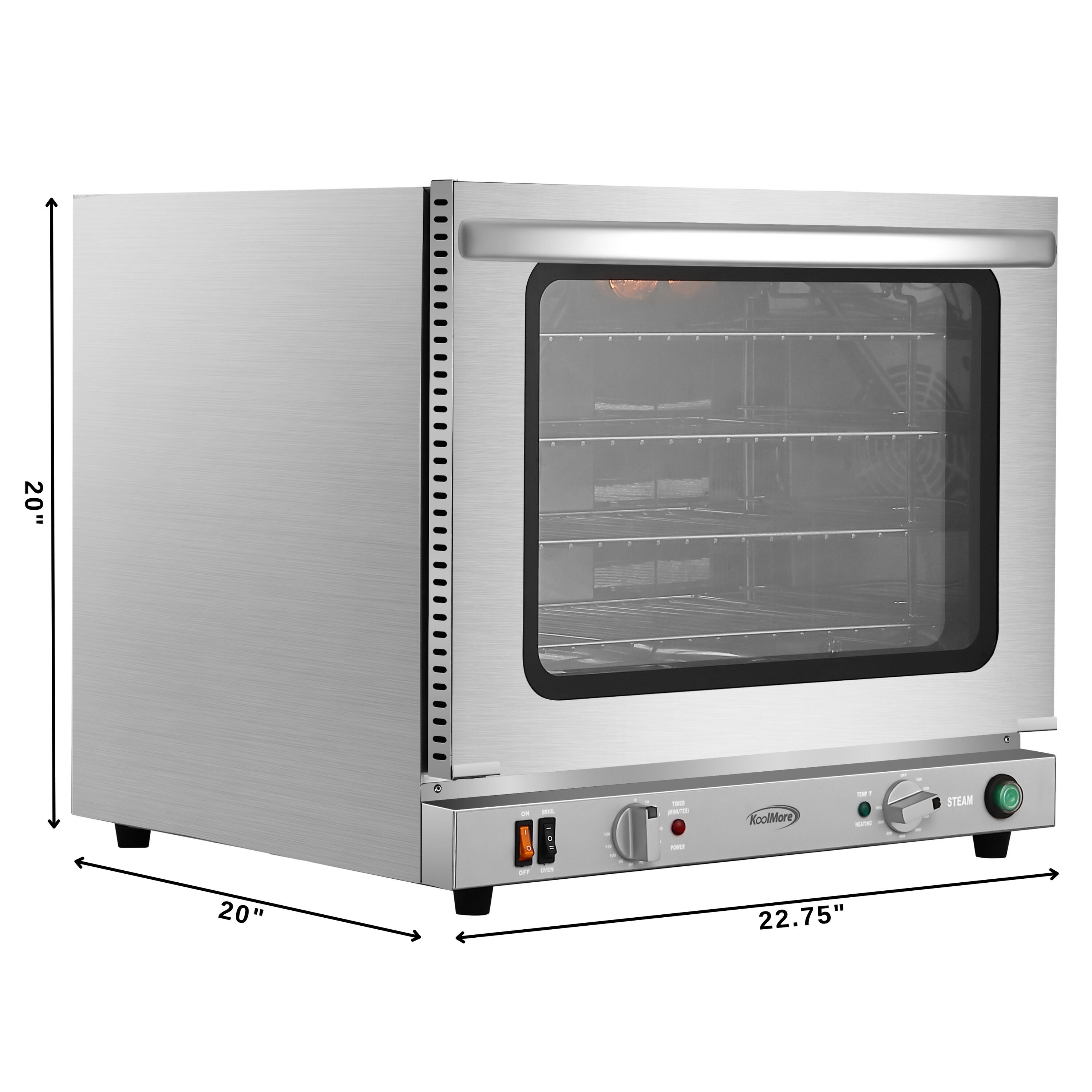 KoolMore 24-in Single Electric Wall Oven Single-fan (Stainless Steel ...