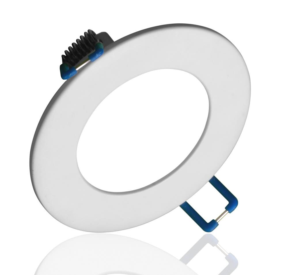 Nicor Lighting DLE321203KRDWH DLE3 White 350 -Lumens Neutral Round Dimmable LED Canless Damp rated Recessed Downlight
