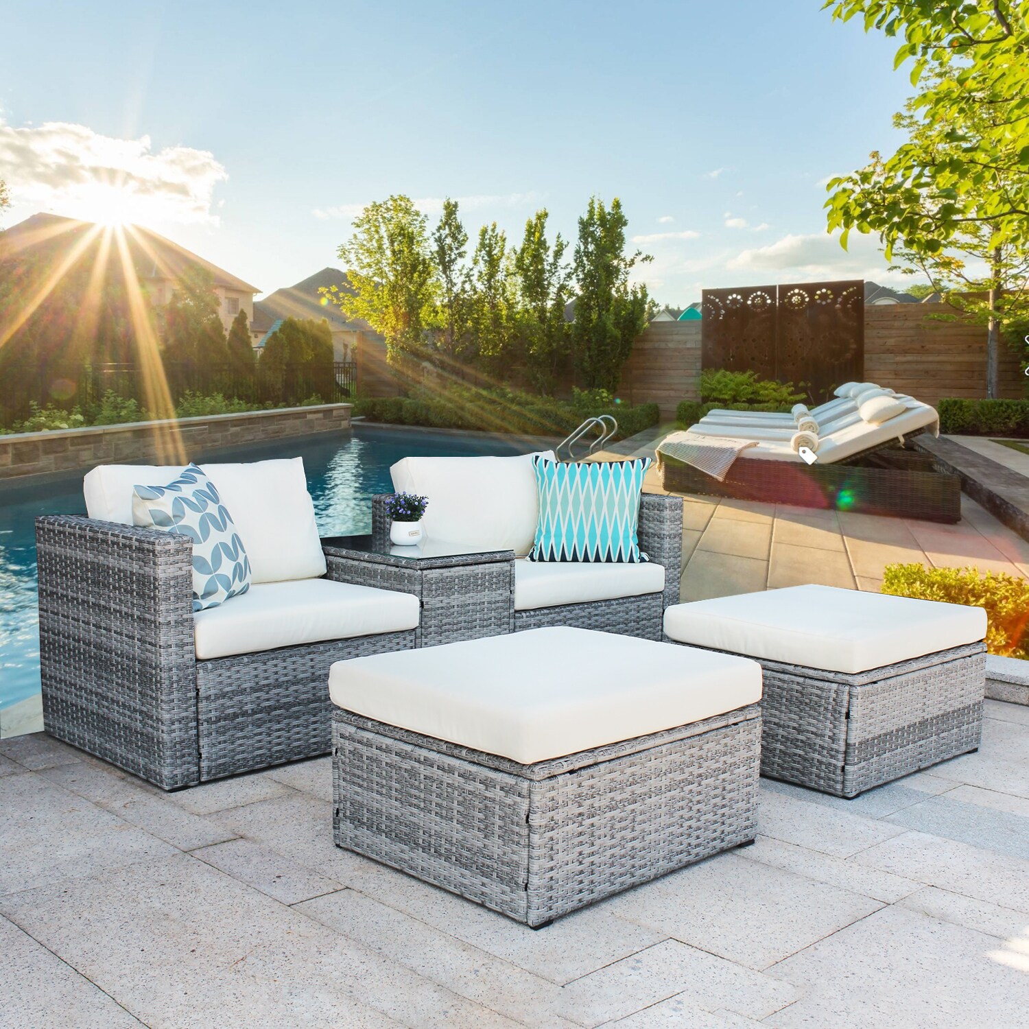 Nestfair FPT40009B Patio-Conversation-Sets - View #2
