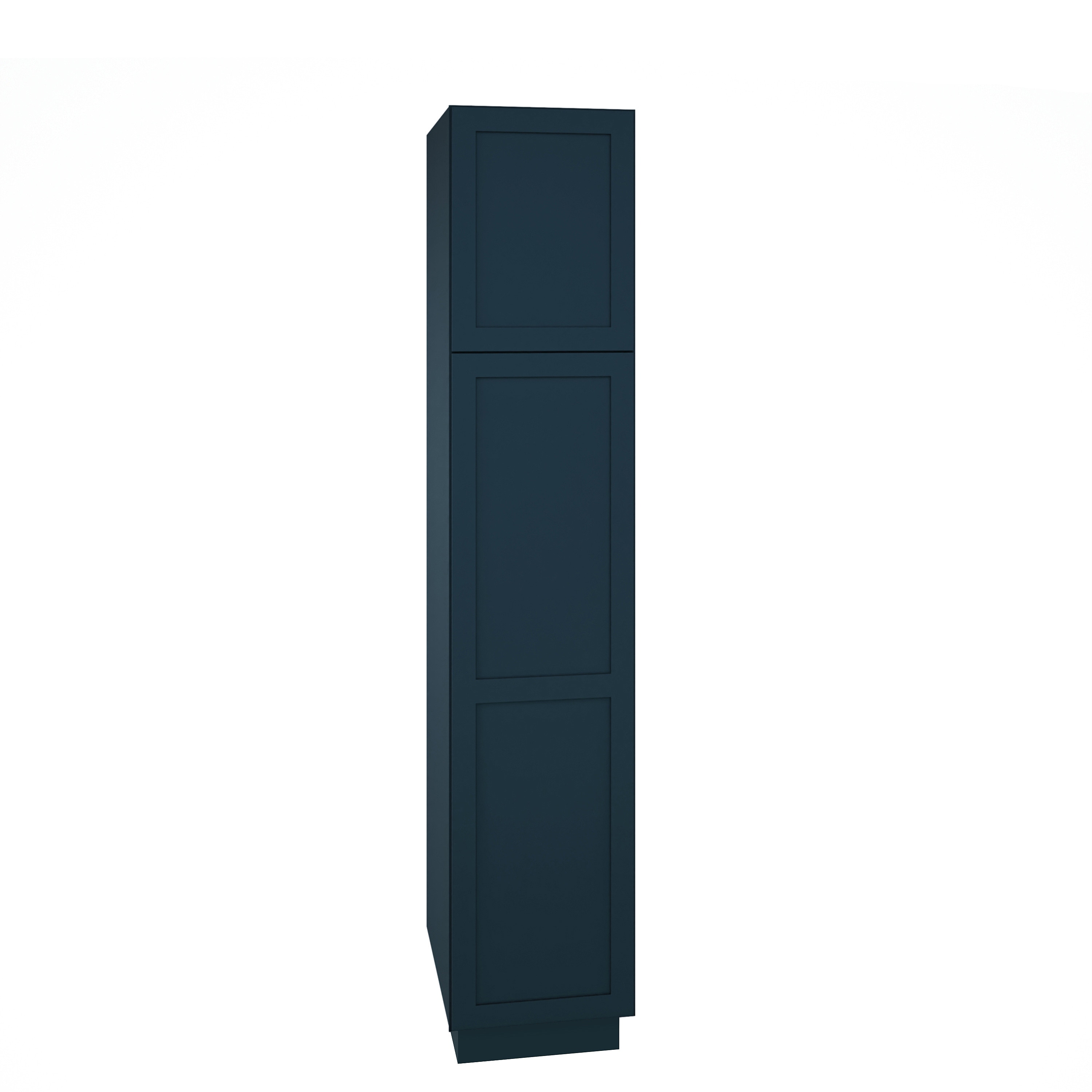 Diamond Express 330 U189624R Jamestown 18-in W x 96-in H x 24-in D Regatta Blue Pantry Fully assembled Plywood Cabinet (Recessed Panel Shaker)