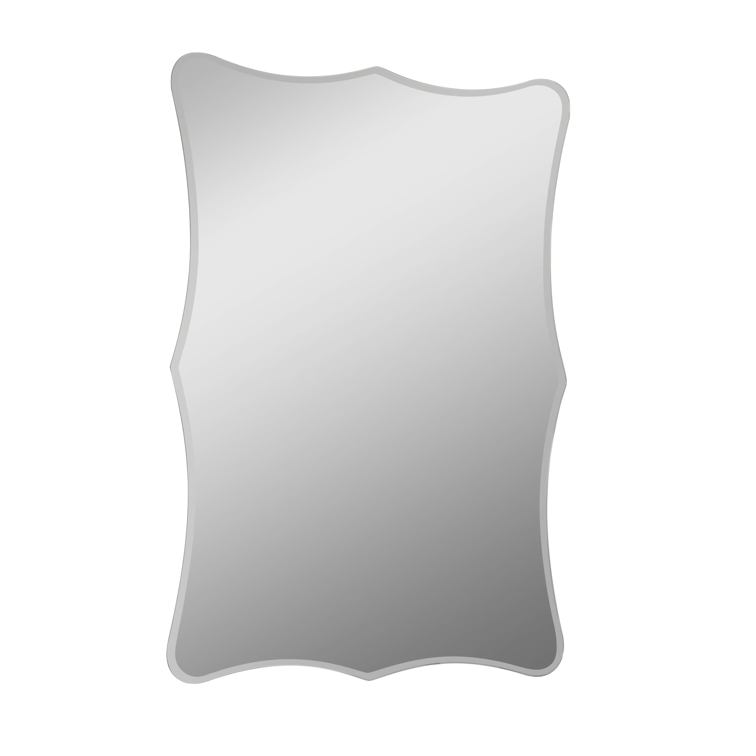 Decor Wonderland SSM221 23.6-Inches x 31.5-Inches Beveled Frameless Rectangle Bathroom Vanity Mirror ( Silver )