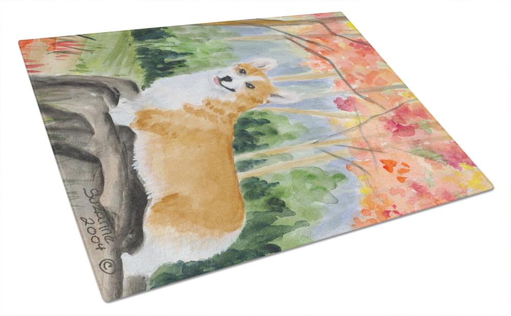 Caroline's Treasures SS8039LCB 11.25-in L x 15.75-in W Glass Cutting Board