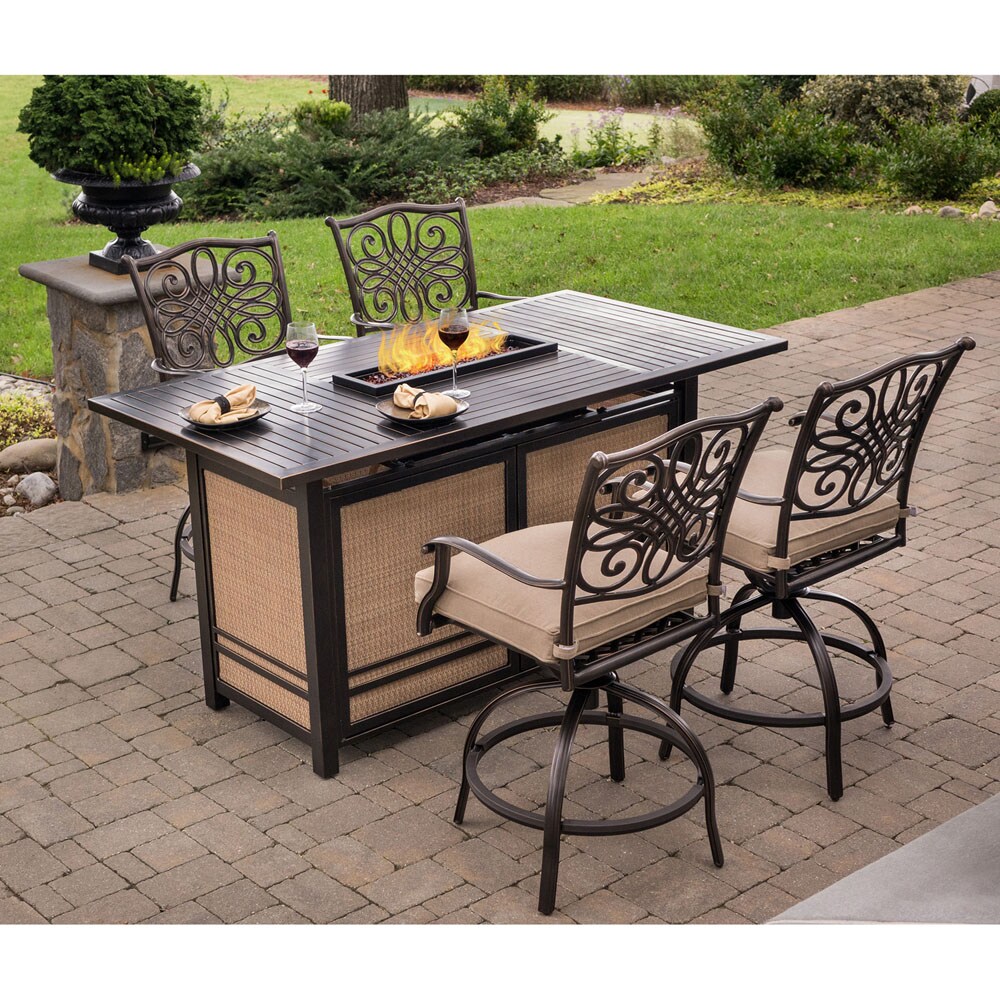 Hanover TRAD5PCFPBR Patio-Dining-Sets - View #15