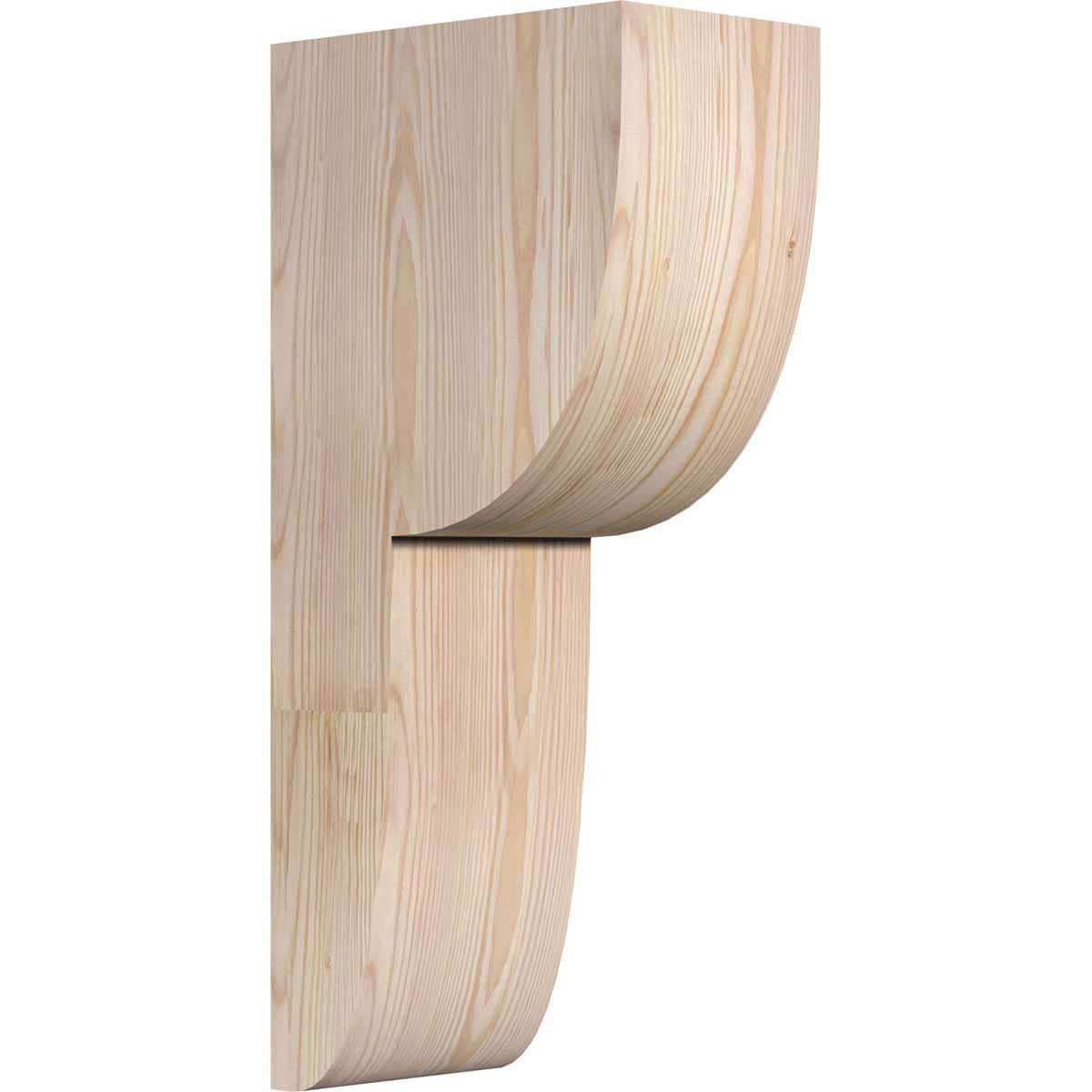Ekena Millwork COR06X10X22CRE00RDF 6-in x 10-in x 22-in Crestline Unfinished Douglas fir Wood Paintable/Stainable Corbel