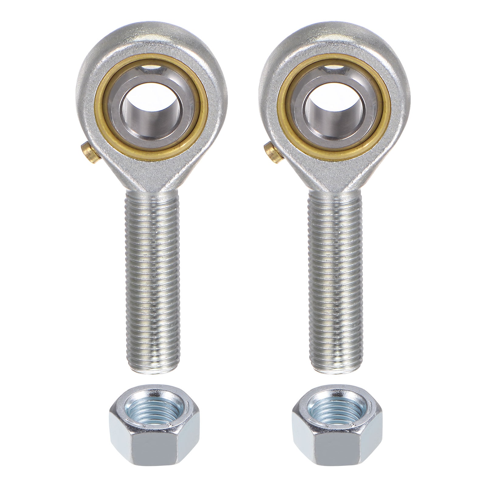 Unique Bargains 2pcs POSB6 Male Rod End Bearing 3/8 Inch Bore and 3/8-24 Right Hand Thread Self-Lubricating Joint Rod Ends Includes Jam Nut #S25120203UX2049