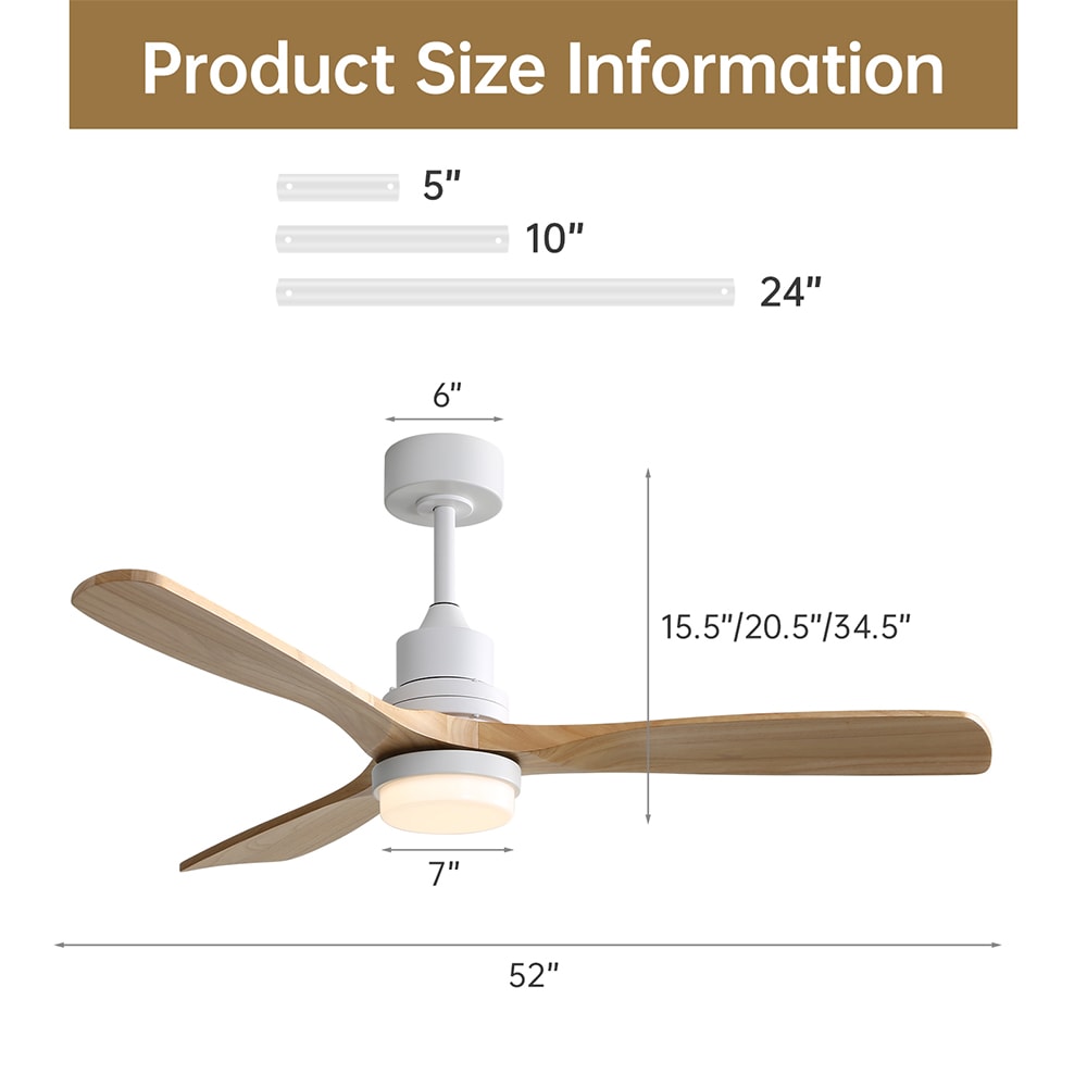 Sofucor LW-5247-WH-DC-YM Ceiling-Fans - View #8