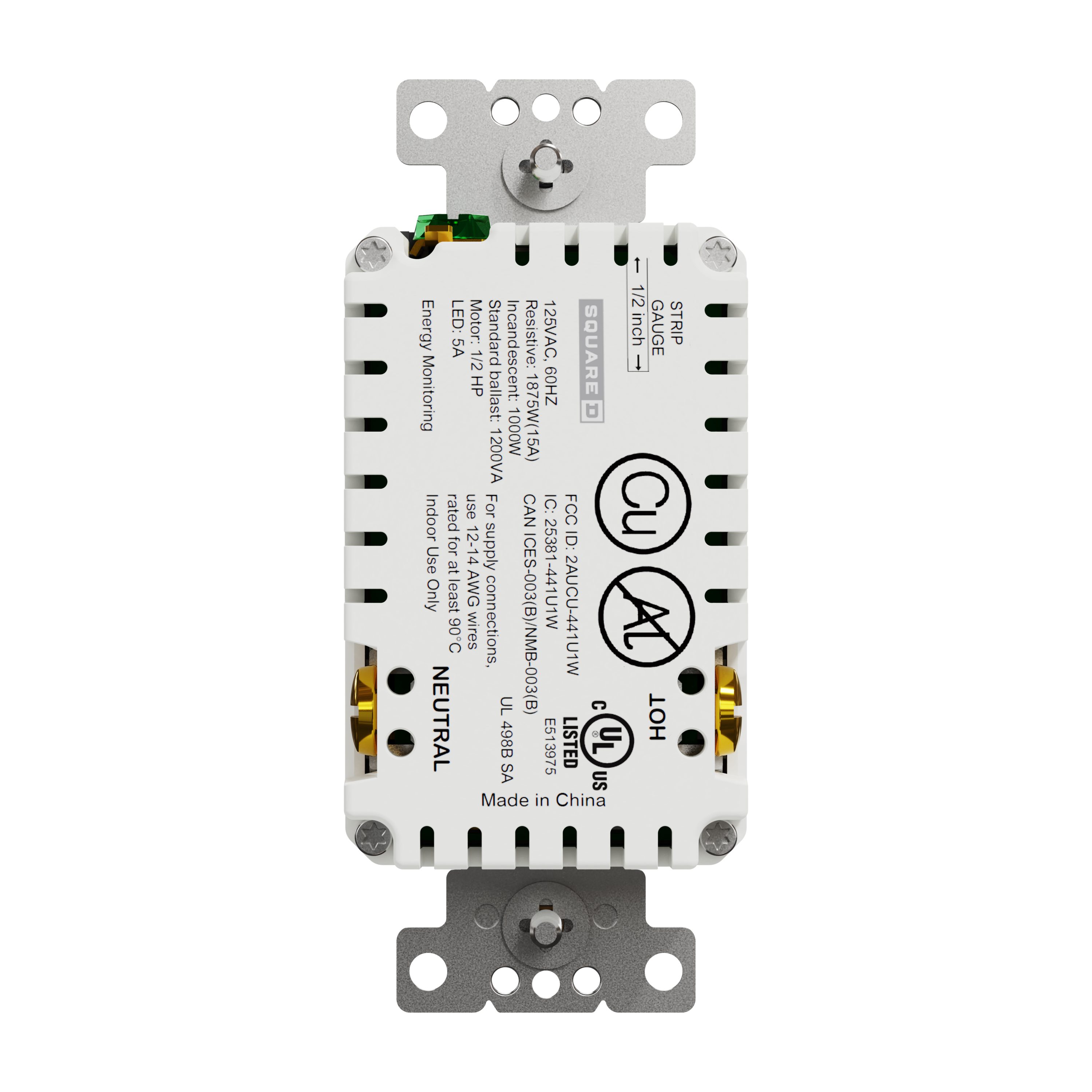 Square D SQR441U1BKW receptacles - View #2