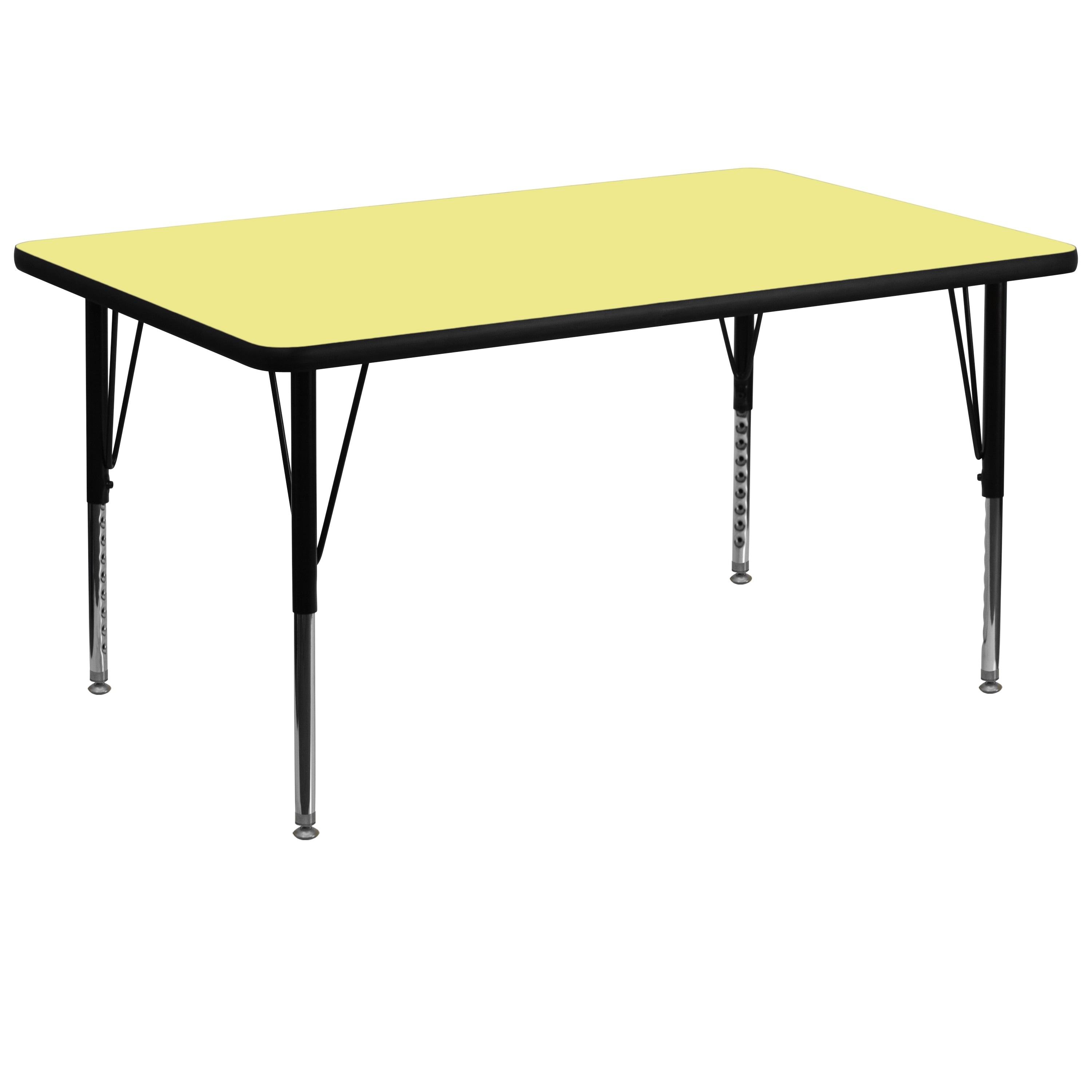 Flash Furniture 847254023450 Yellow Rectangular Kid's Play Table