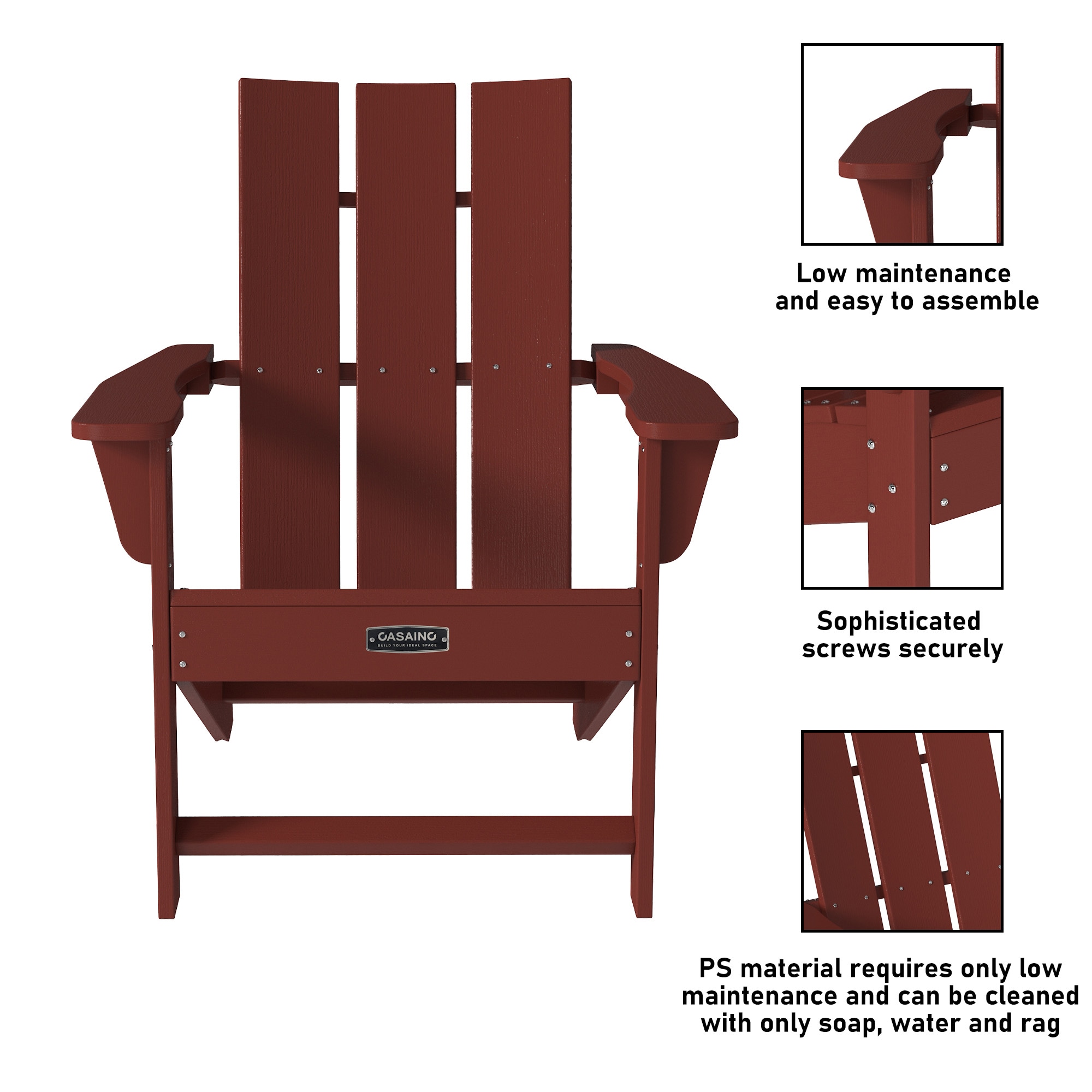 CASAINC WFEHAC-02-BR Patio-Chairs - View #7