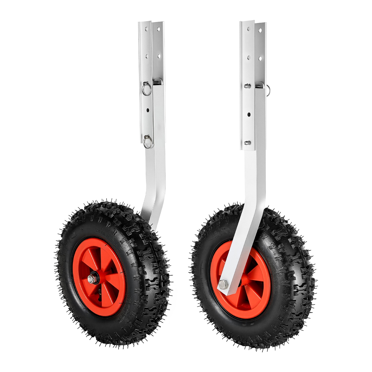 VEVOR Boat Launching Wheels  500 lbs Load Capacity  12in Aluminium Alloy Transom Wheel with Inflatable Rubber Tires  Folding Launch Wheels with 4 Quick Release Pin  Fit 13ft Long Inflatable Fishing Boat