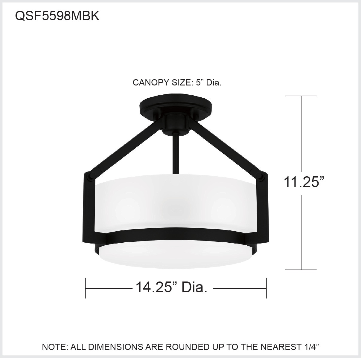 Quoizel QSF5598MBK flushmounts - View #5