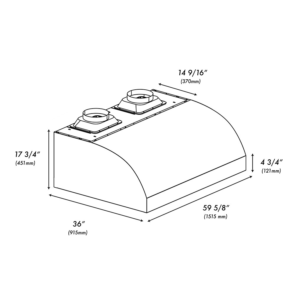 ZLINE KITCHEN & BATH GOU2-60 Undercabinet-Range-Hoods - View #5