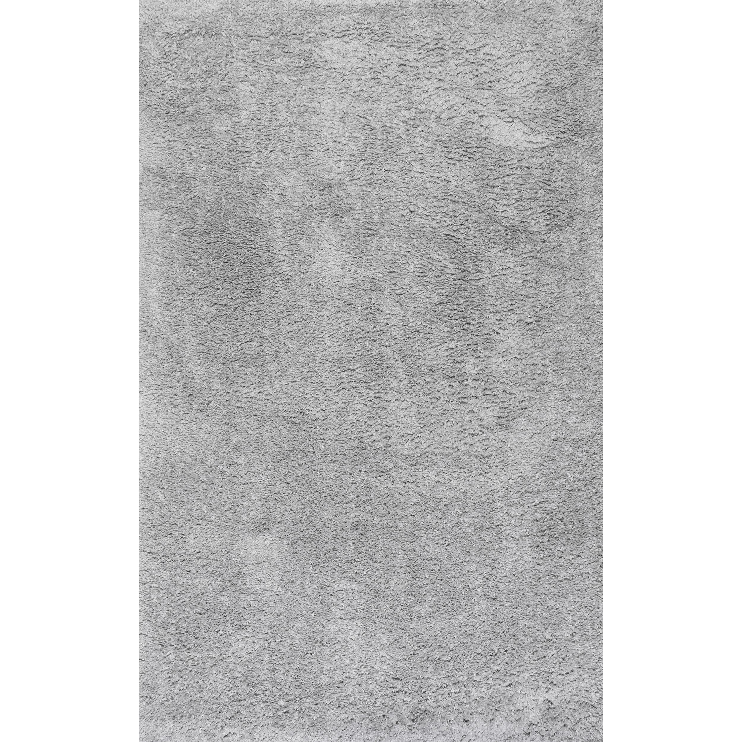Kara Thick Gray Synthetic Shag Runner Rug 2' 8" x 8'