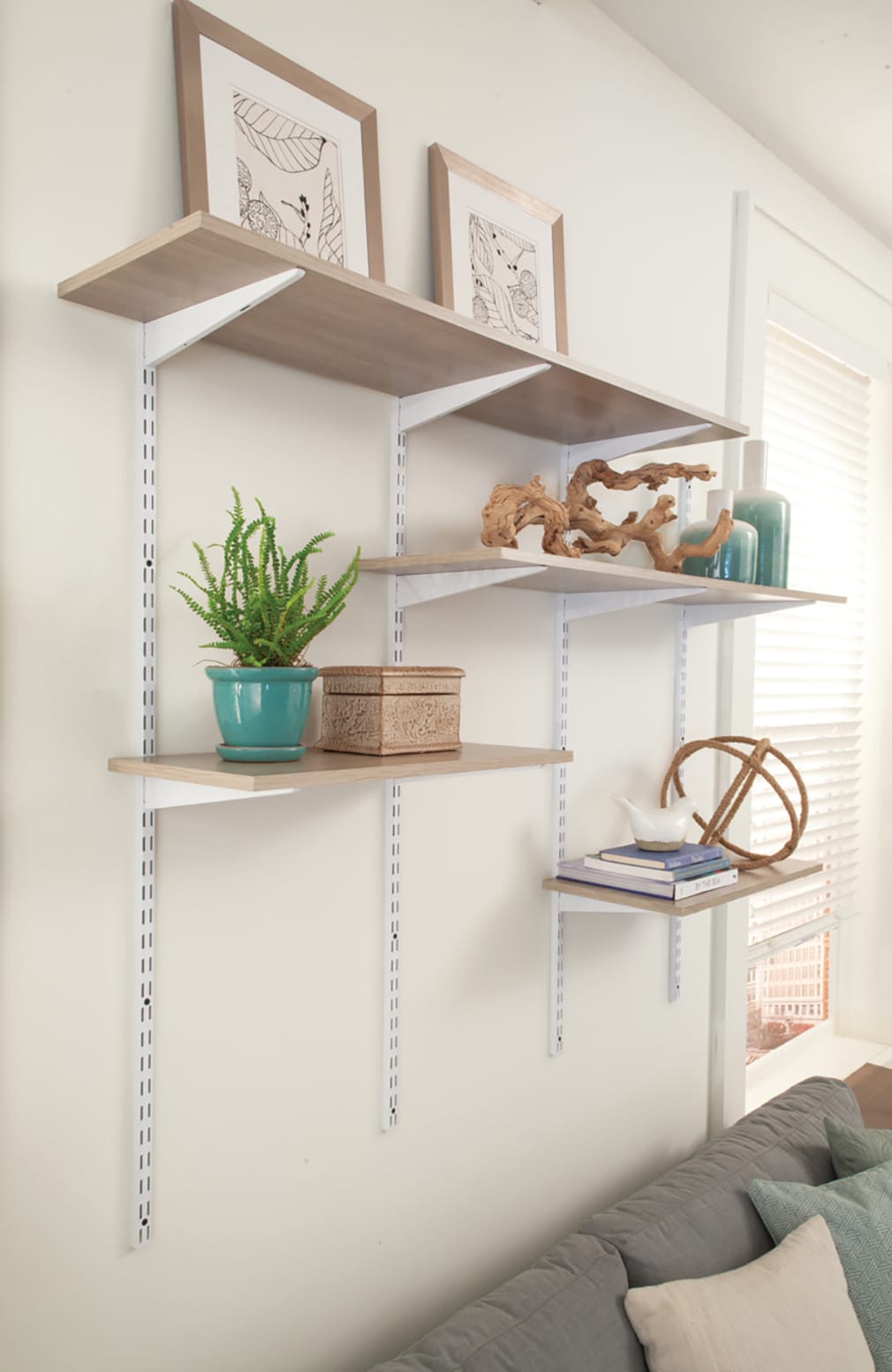 Rubbermaid Organic Ash Shelf Board 47.8-in L x 11.8-in D (1 Decorative  Shelves) in the Wall Mounted Shelving department at