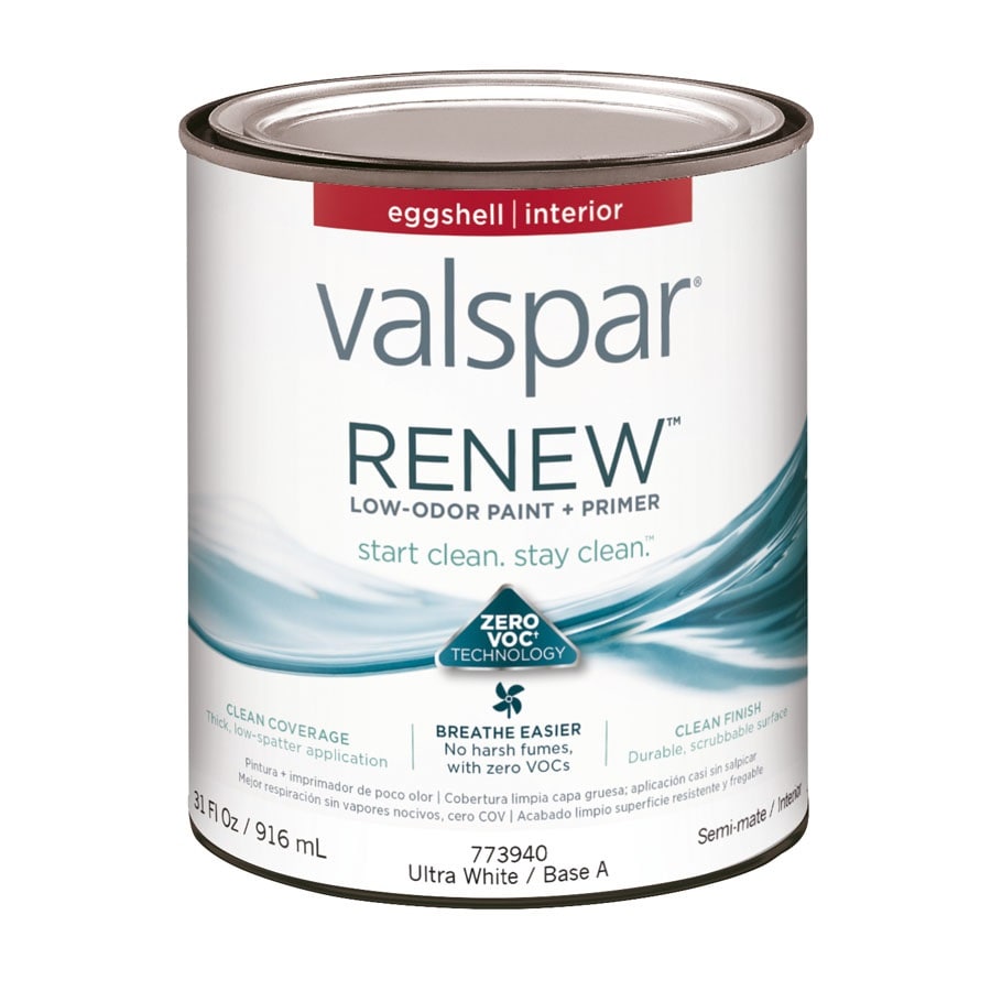 Valspar Renew Eggshell Tintable Latex Interior Paint + Primer (1-quart ...