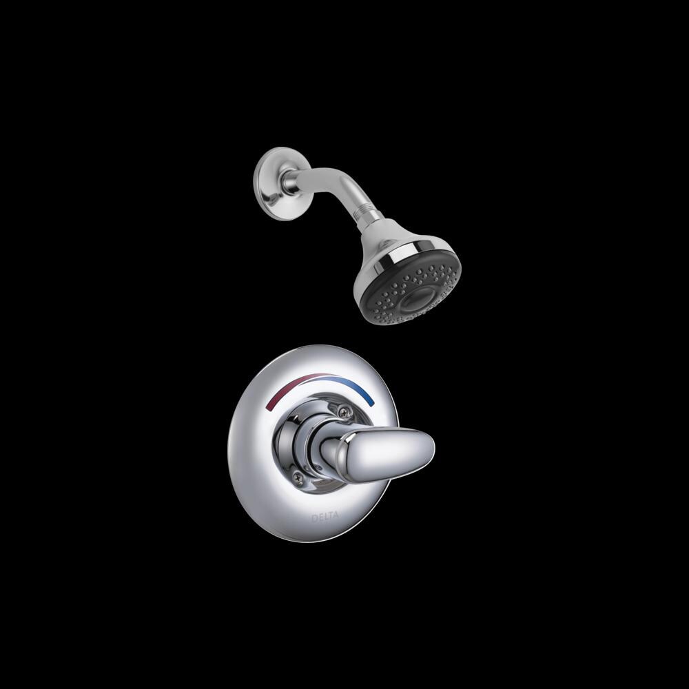  DST3099 Chrome Single Handle Shower Valve Trim with Single Function Shower Head and Metal Lever Handle