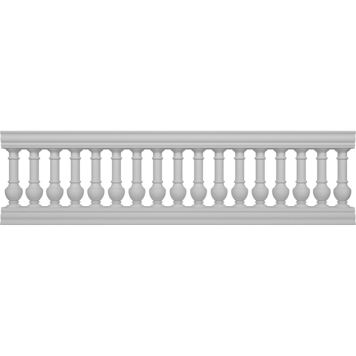 Ekena Millwork BALK32X108YON FiberThane 9-Feet x 32-Inches York Fiberglass Deck Rail Kit