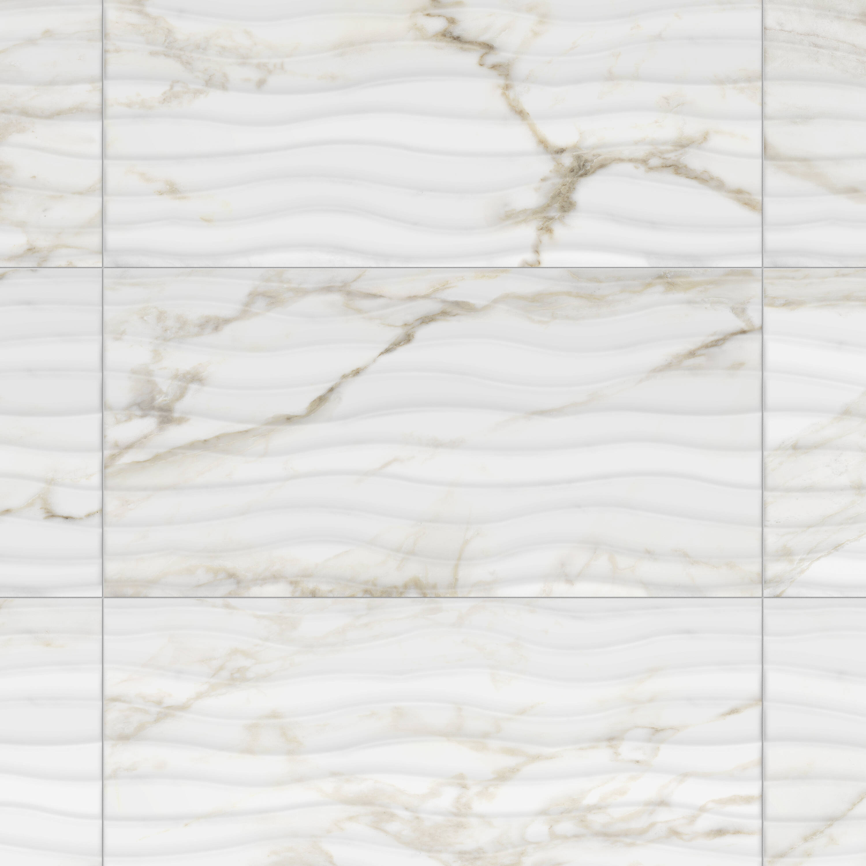 Calacatta Novello 12-in x 24-in Glazed Ceramic Wall Tile (1.93-sq. ft/ Piece) | - Satori 1001-0434-0