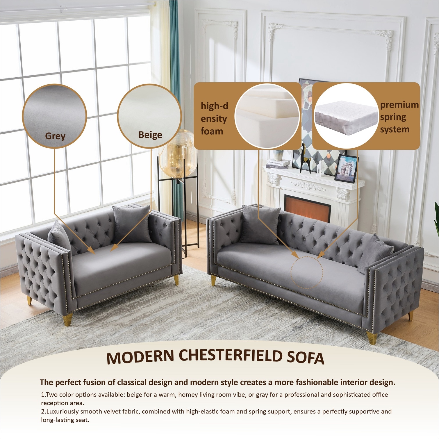 SUNCREAT 8U06UD8BF5D2 Sofas-Loveseats - View #3