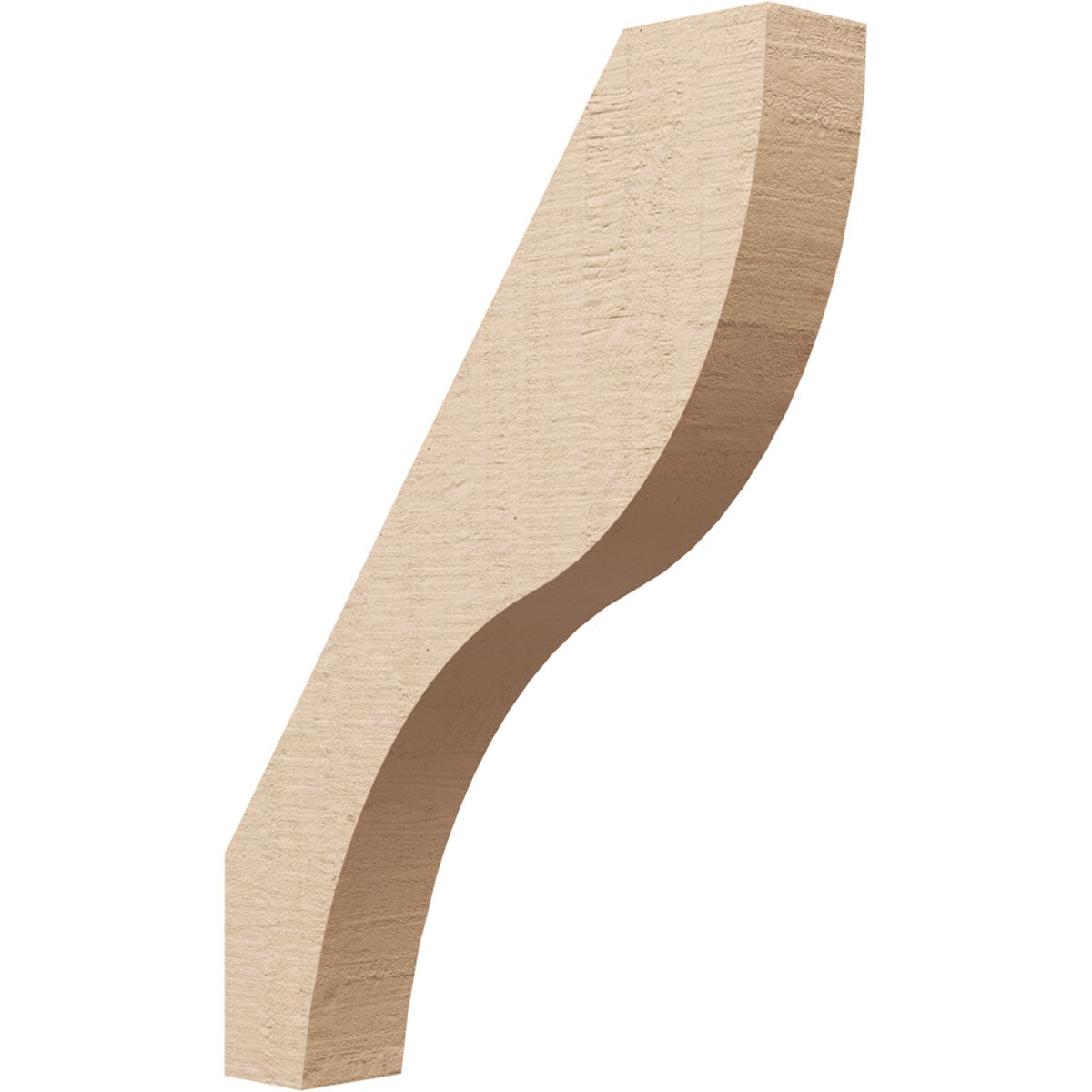 Ekena Millwork BRCUR03X16X22GNVRCPR 3-in x 22-in x 16-in Primed Urethane Geneva Rough Cedar Woodgrain TimberThane KneeBrace