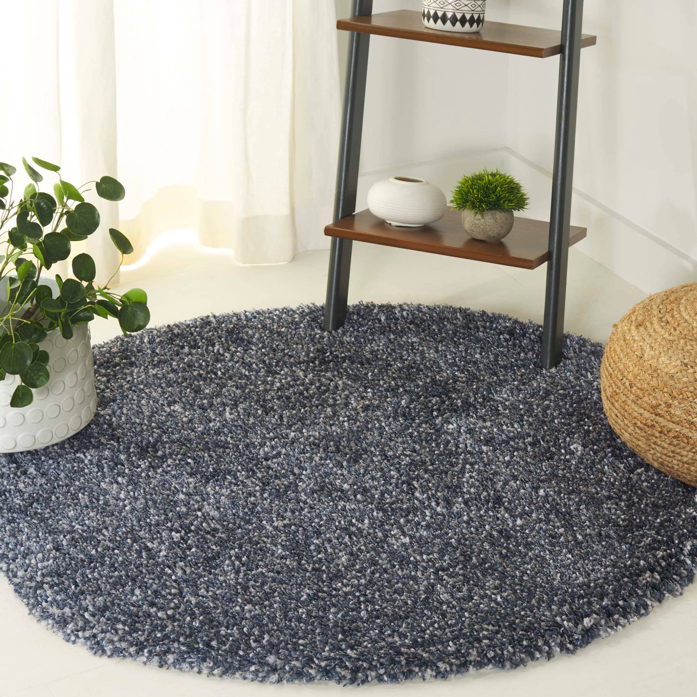 Safavieh SG165-6565-4R Sg165-6565 New York Shag Blue 4ft x 4ft