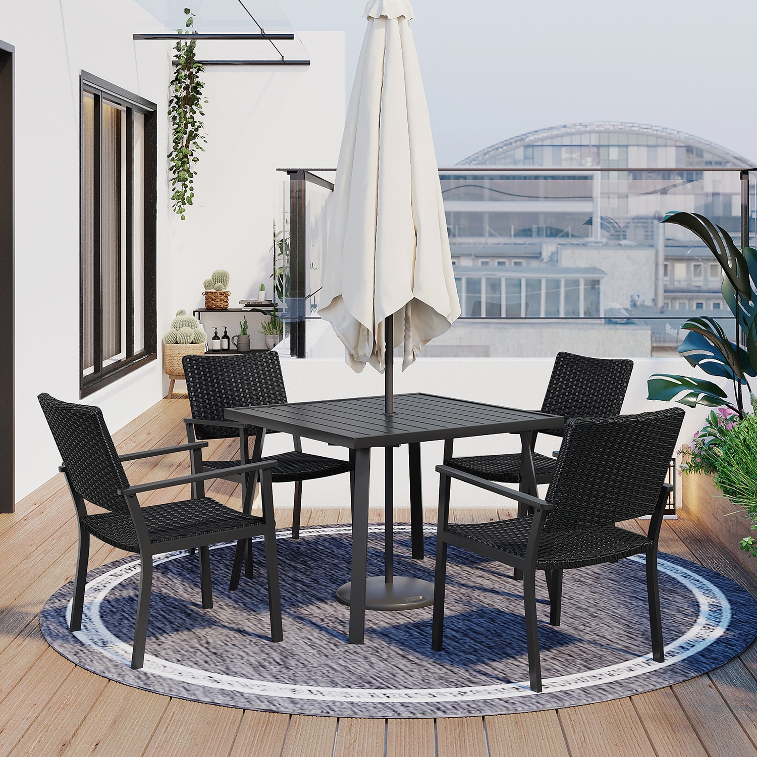 SINOFURN SYA010250BK Patio-Dining-Sets - View #10