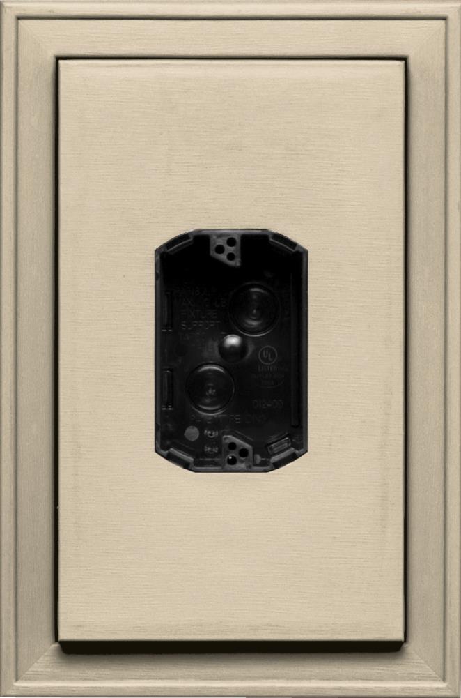 Builders Edge 130110020049 8.125-Inches x 12-Inches Almond Vinyl Electrical Mounting Block