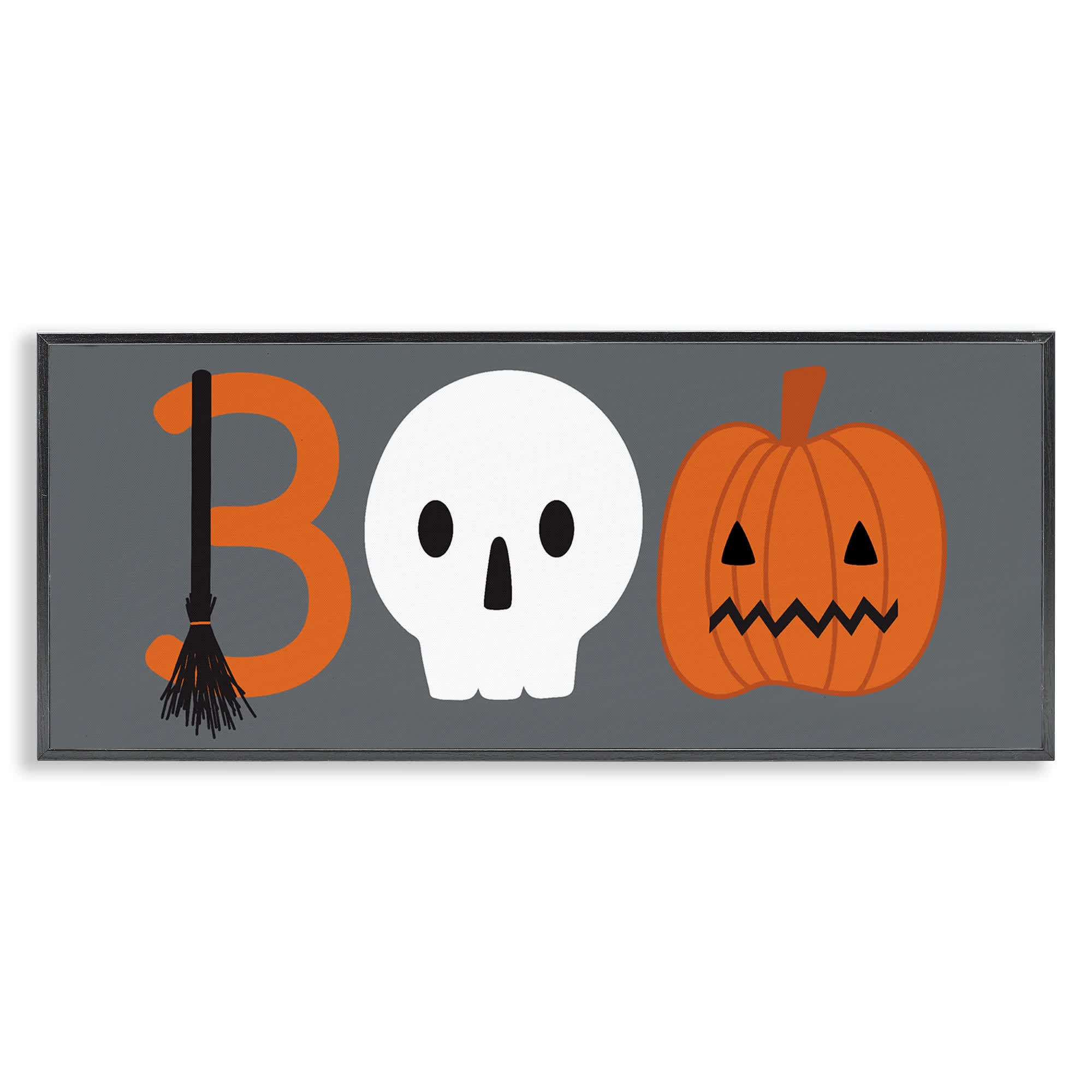 Stupell Industries BT-497-FR-13X30 Boo Halloween Fun Typography Framed Giclee design by Sazerelli Designs