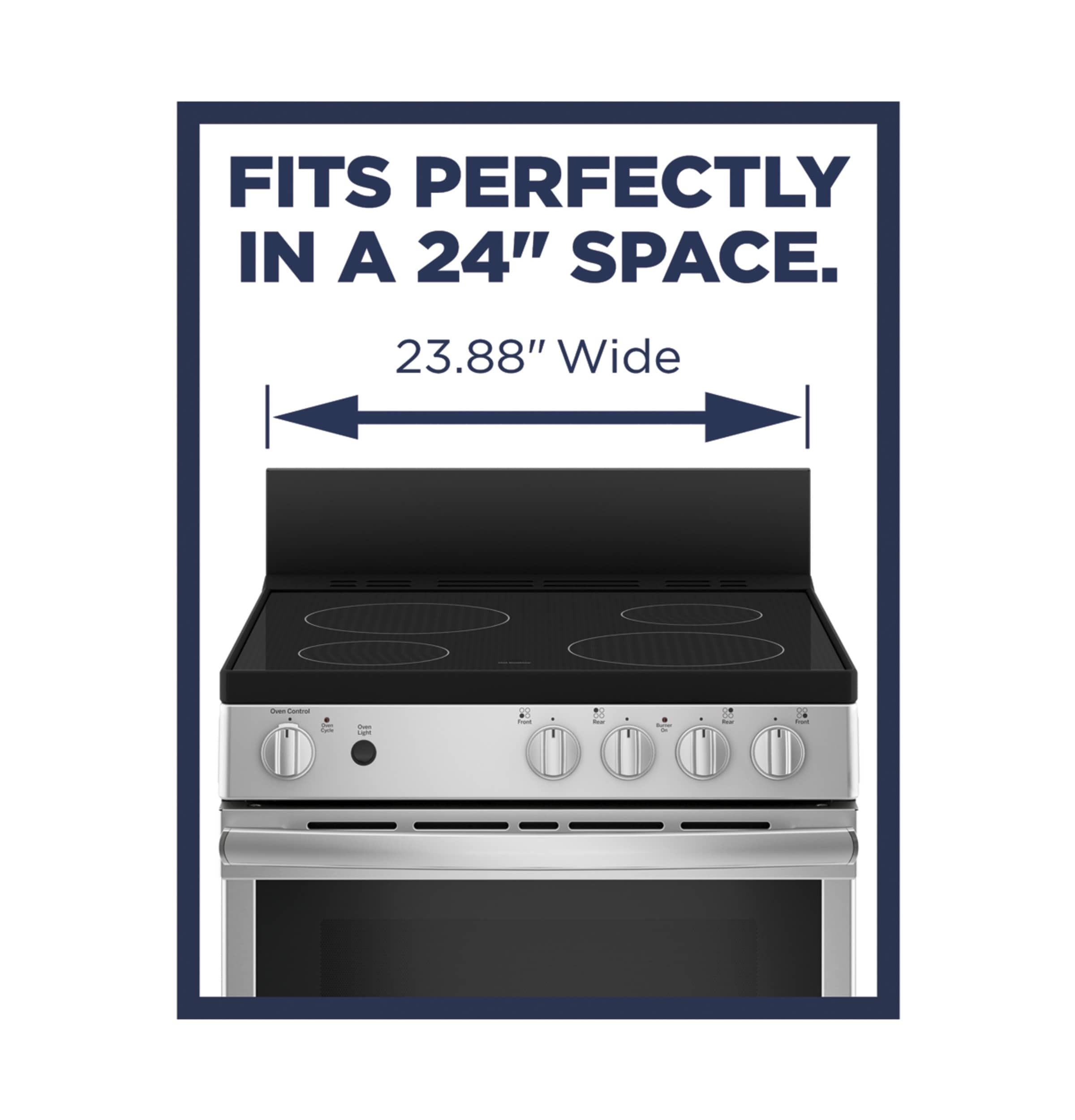 GE 24-inch Freestanding Electric Range with Steam Clean