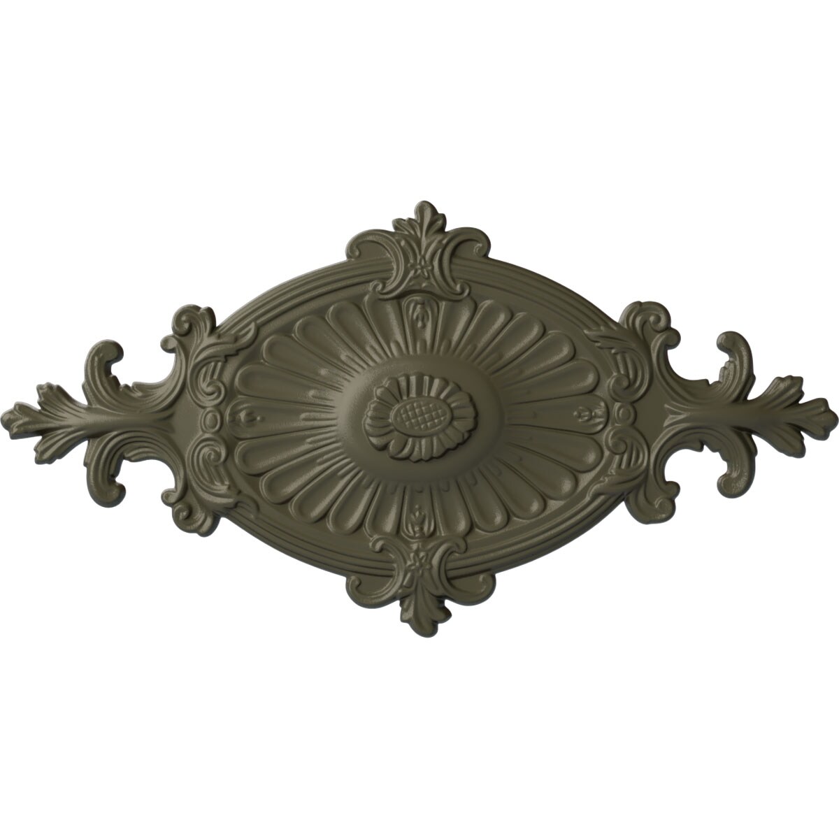 Ekena Millwork CM23RO1WHF Quentin 12.25-in W x 23.5-in L Painted Witch Hazel Polyurethane Whole Ceiling Medallion