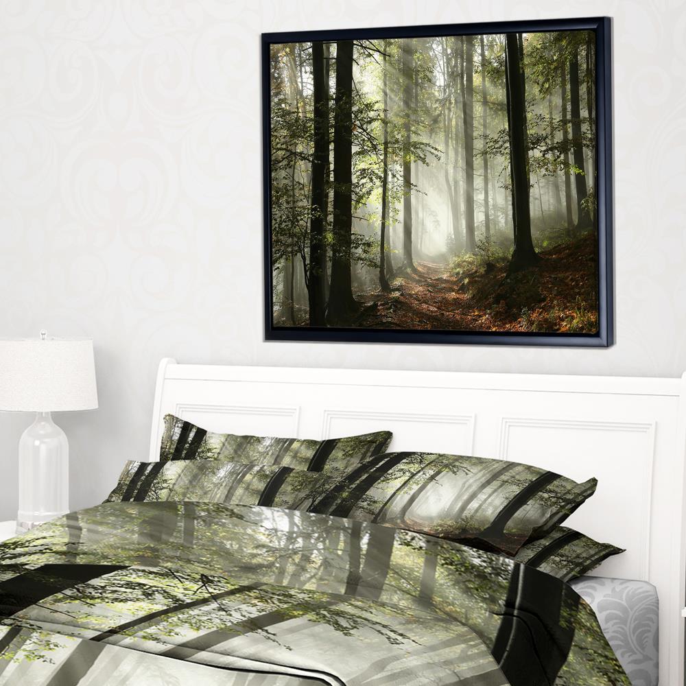 Designart Wood Floater Frame 14-in H x 22-in W Landscape Print on ...