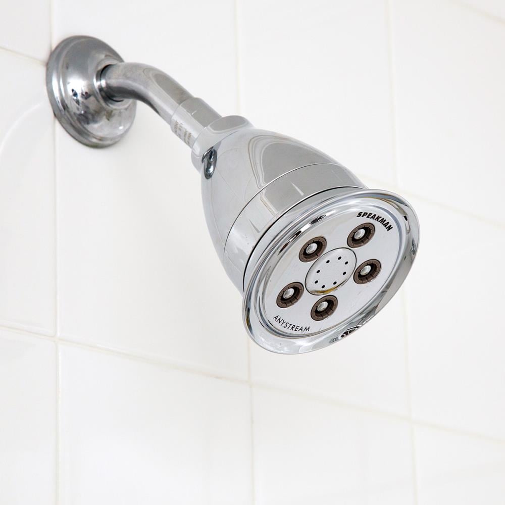 Polished Chrome Adjustable Shower Head with Filter and Jet Spray