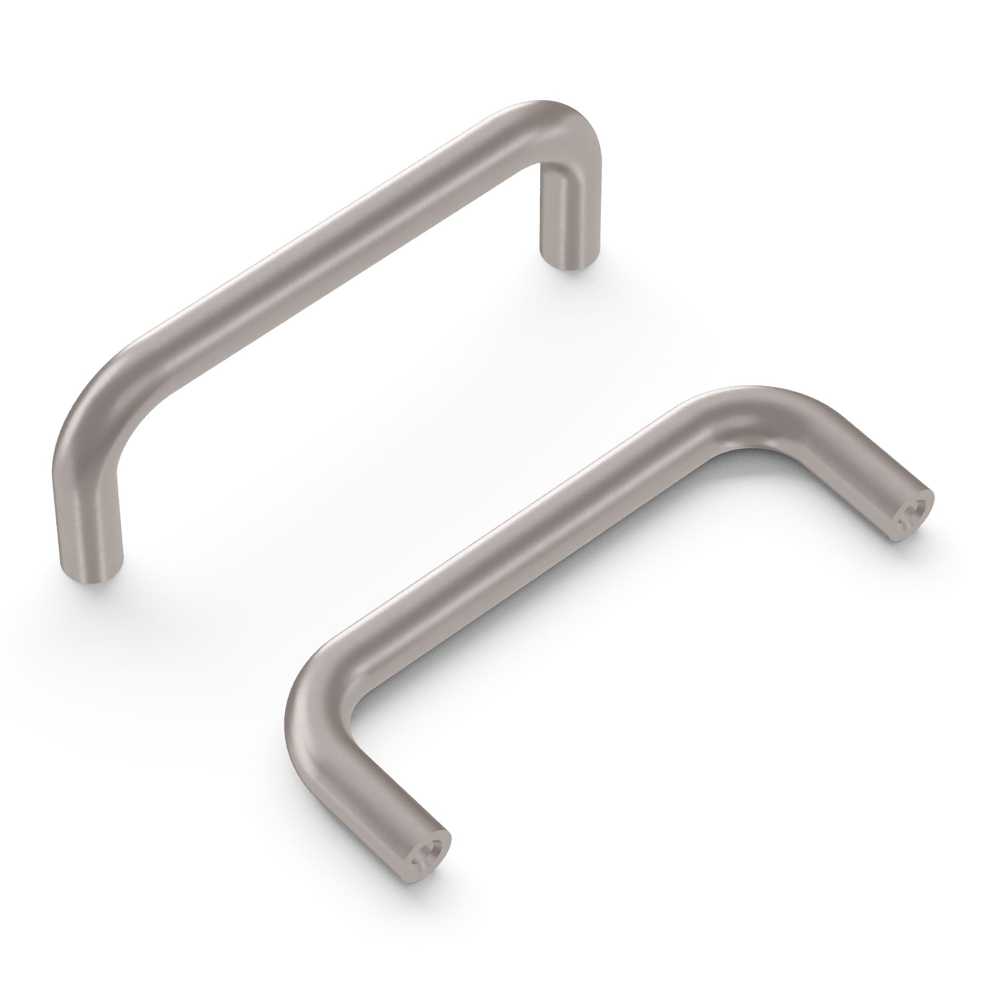 Hickory Hardware PW553-SN-10B Wire Pulls 3-in , 76mm Center to Center Satin Nickel Rectangular Handle 10 -Pack