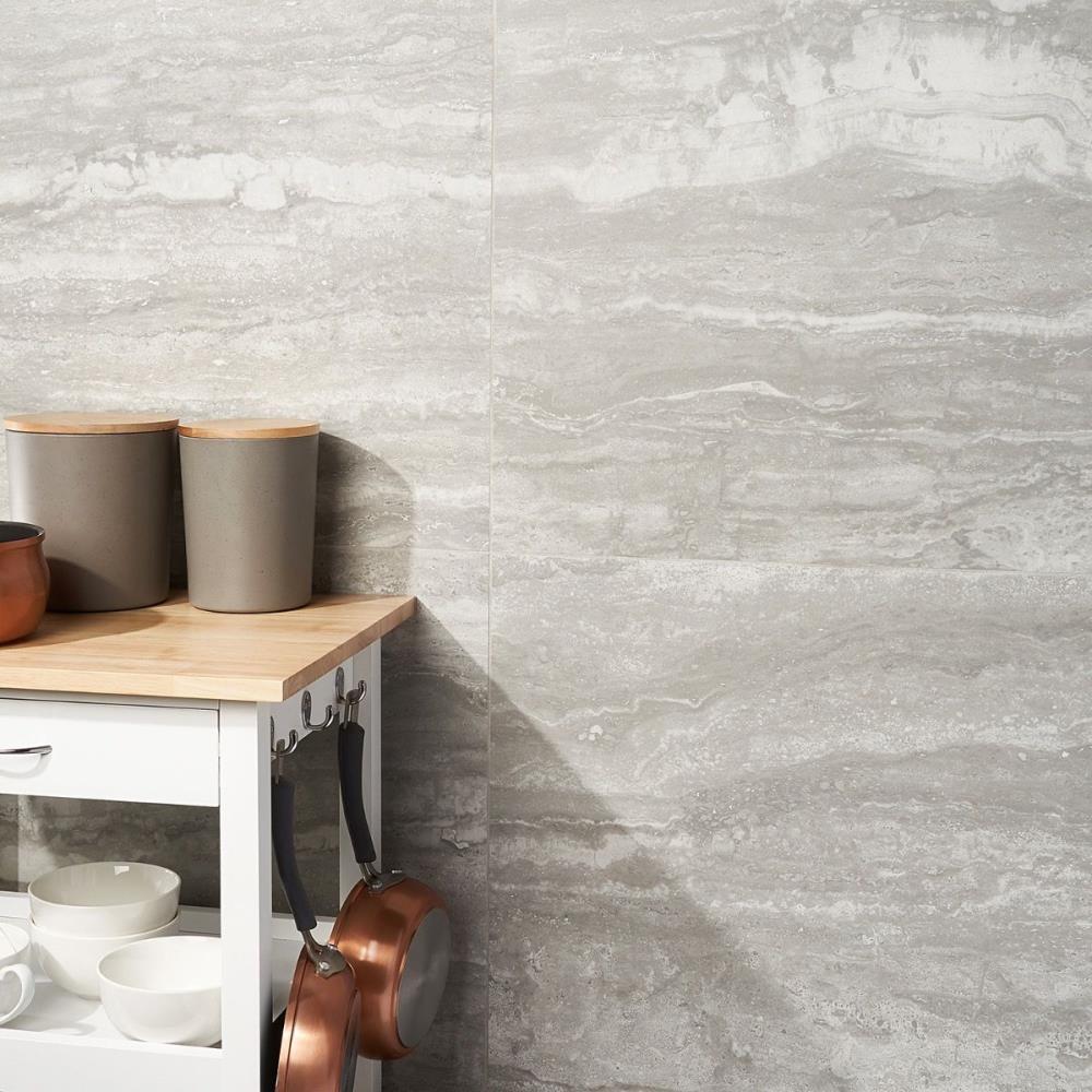 Artmore Tile Primary Travertine Silver 24-in x 48-in Matte Porcelain ...