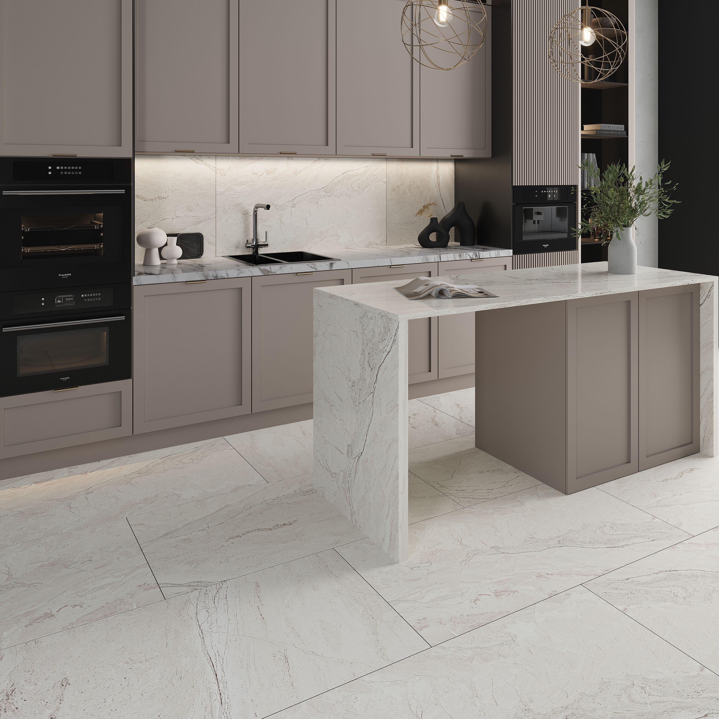 Apollo Tile IMP88EAWH2448 Splendor Stone Beige 24-in x 48-in Matte Porcelain Cement Look Floor and Wall Tile (15.5-sq. ft/ Carton)