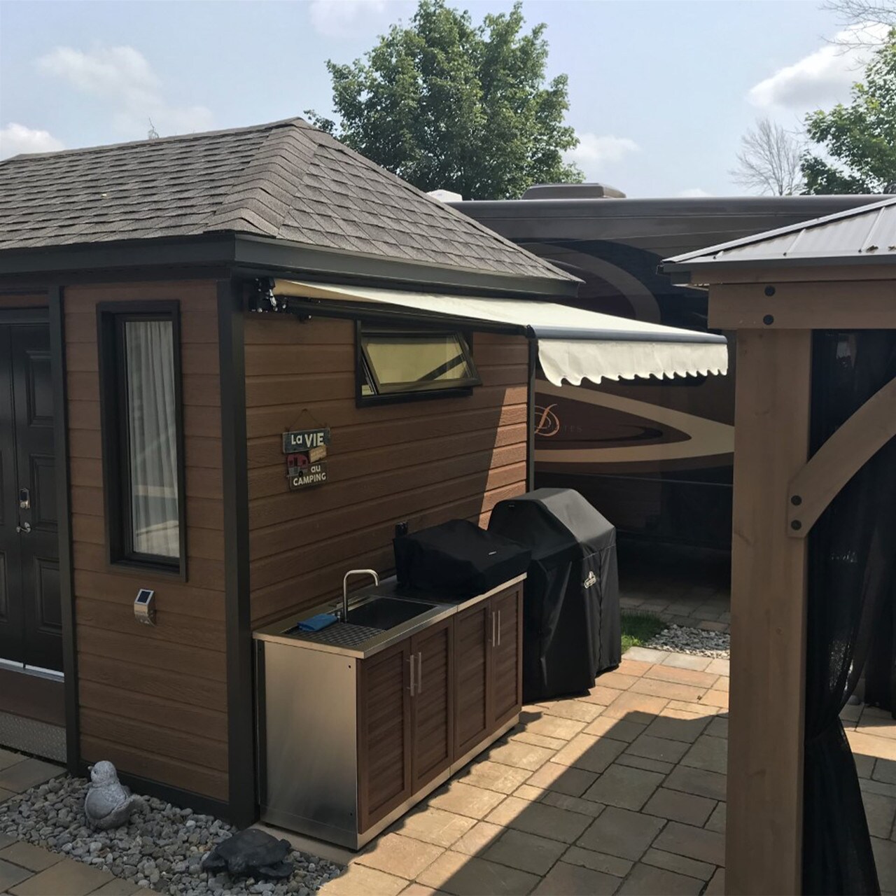 ALEKO ABM13X10IVORY29-LO awnings - View #11