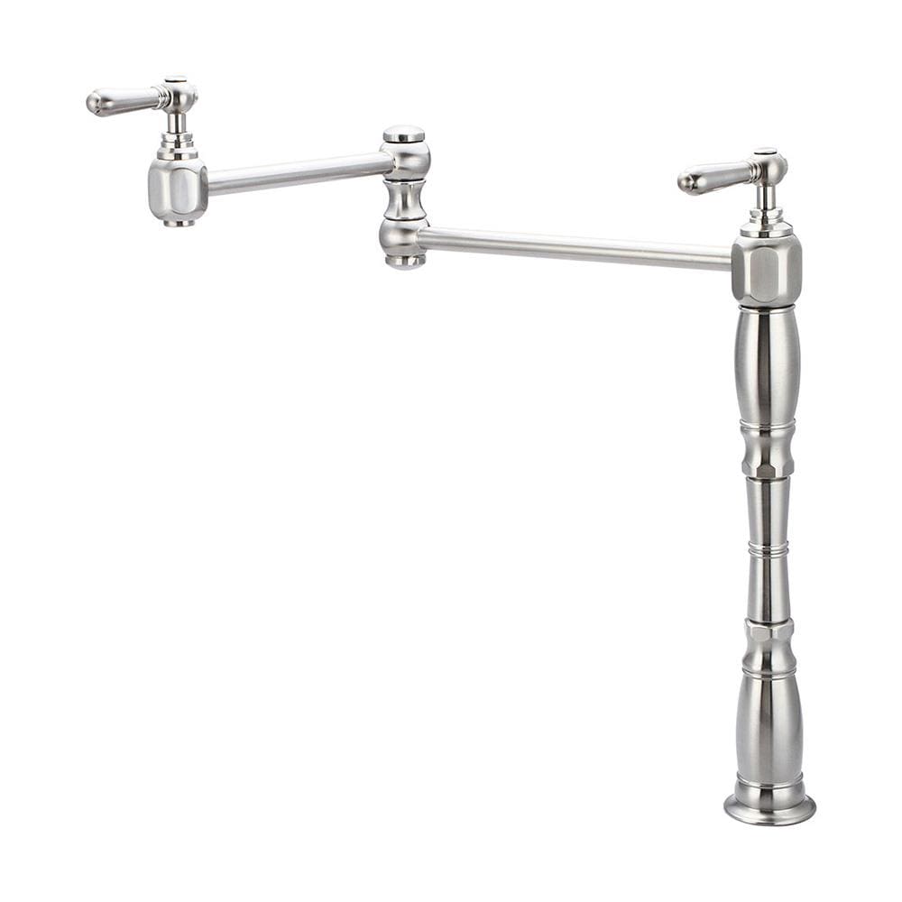 Pioneer Industries 2AM700-BN Americana Brushed nickel Double Handle Deck-mount Pot Filler Kitchen Faucet