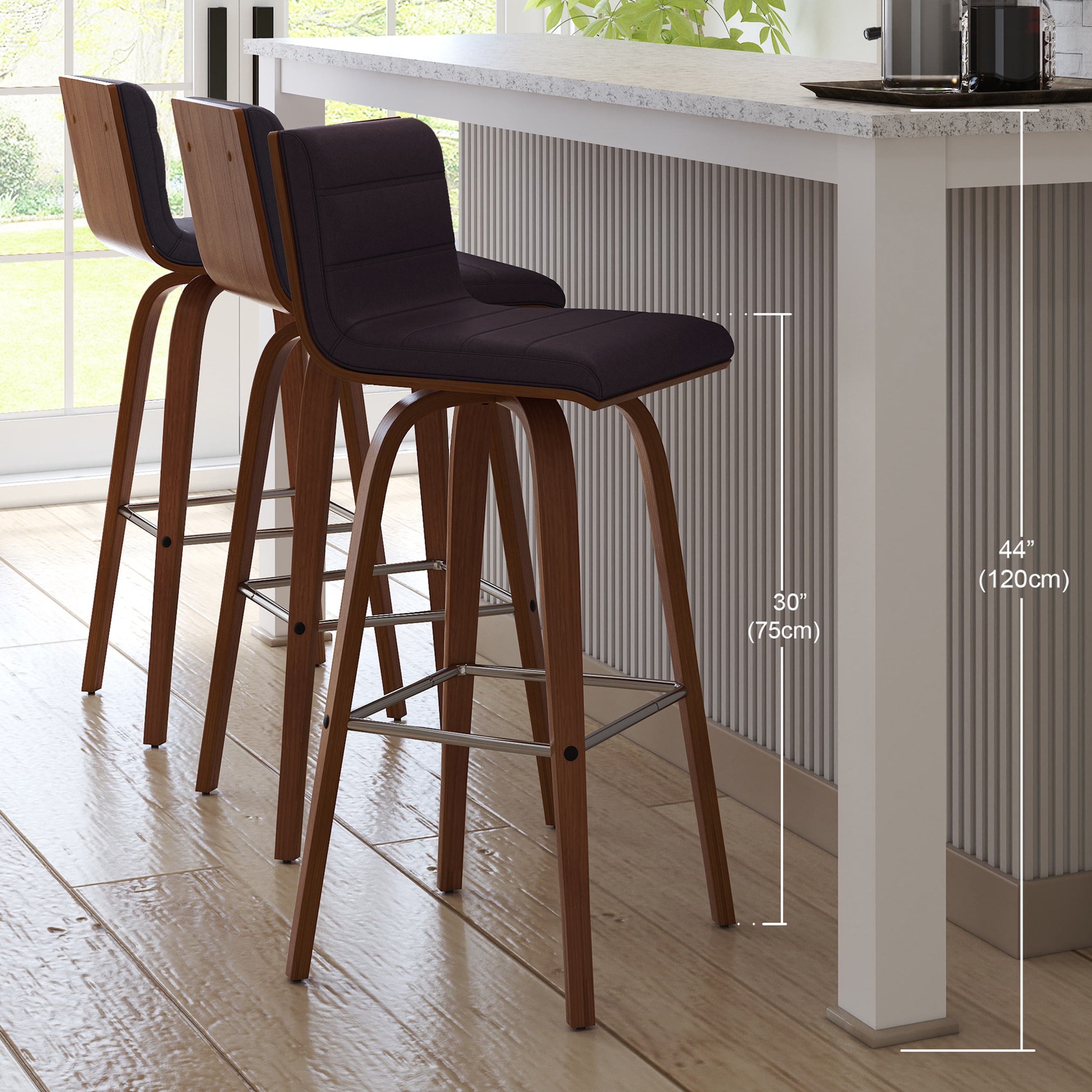 Armen Living LCVIBABRWA30 stools - View #12