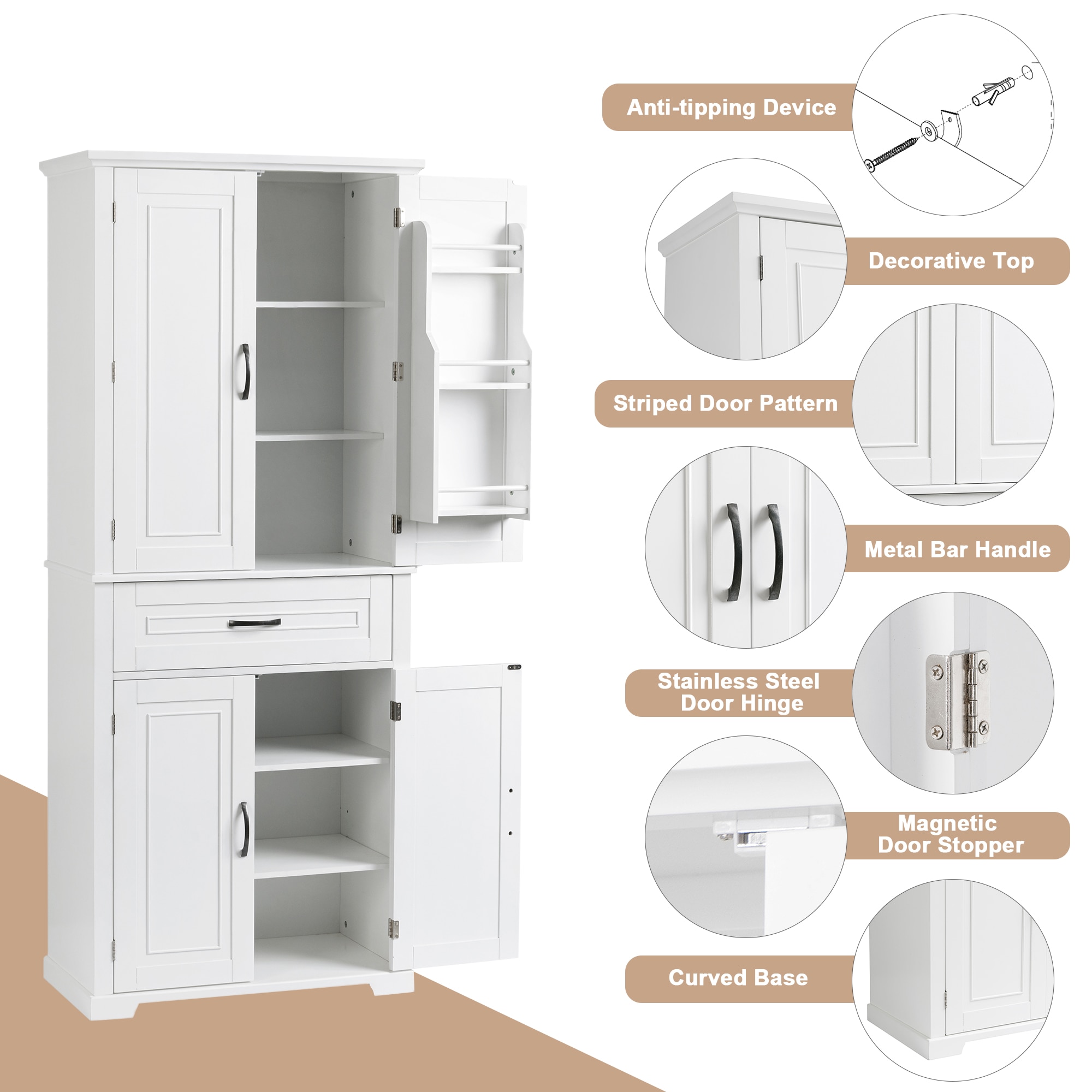 ModernLuxe L3P-N725P241044K Bathroom-Wall-Cabinets - View #3