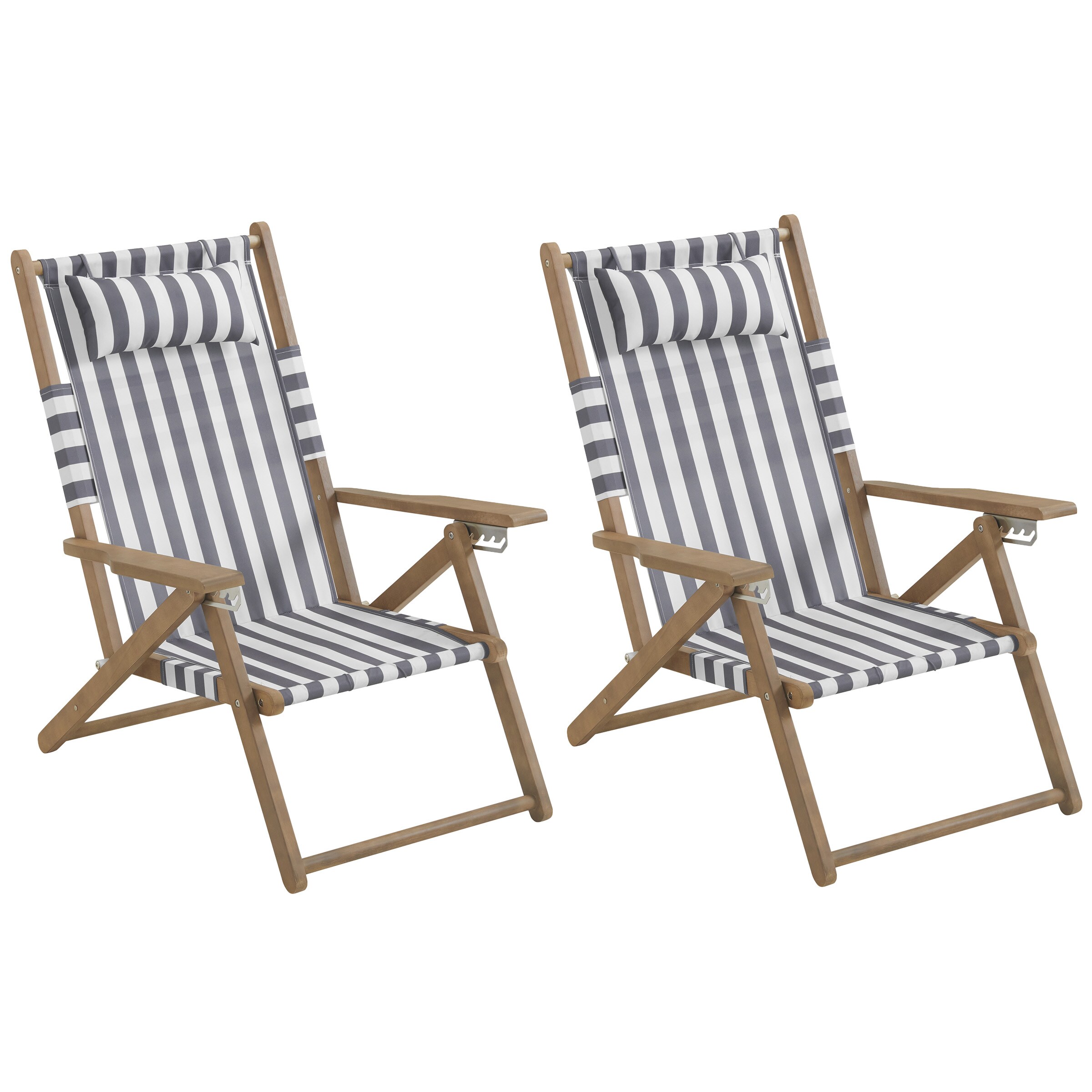 Lavish Home 80-OUTD-FLDBCH-4-2 Beach-Camping-Chairs - View #2