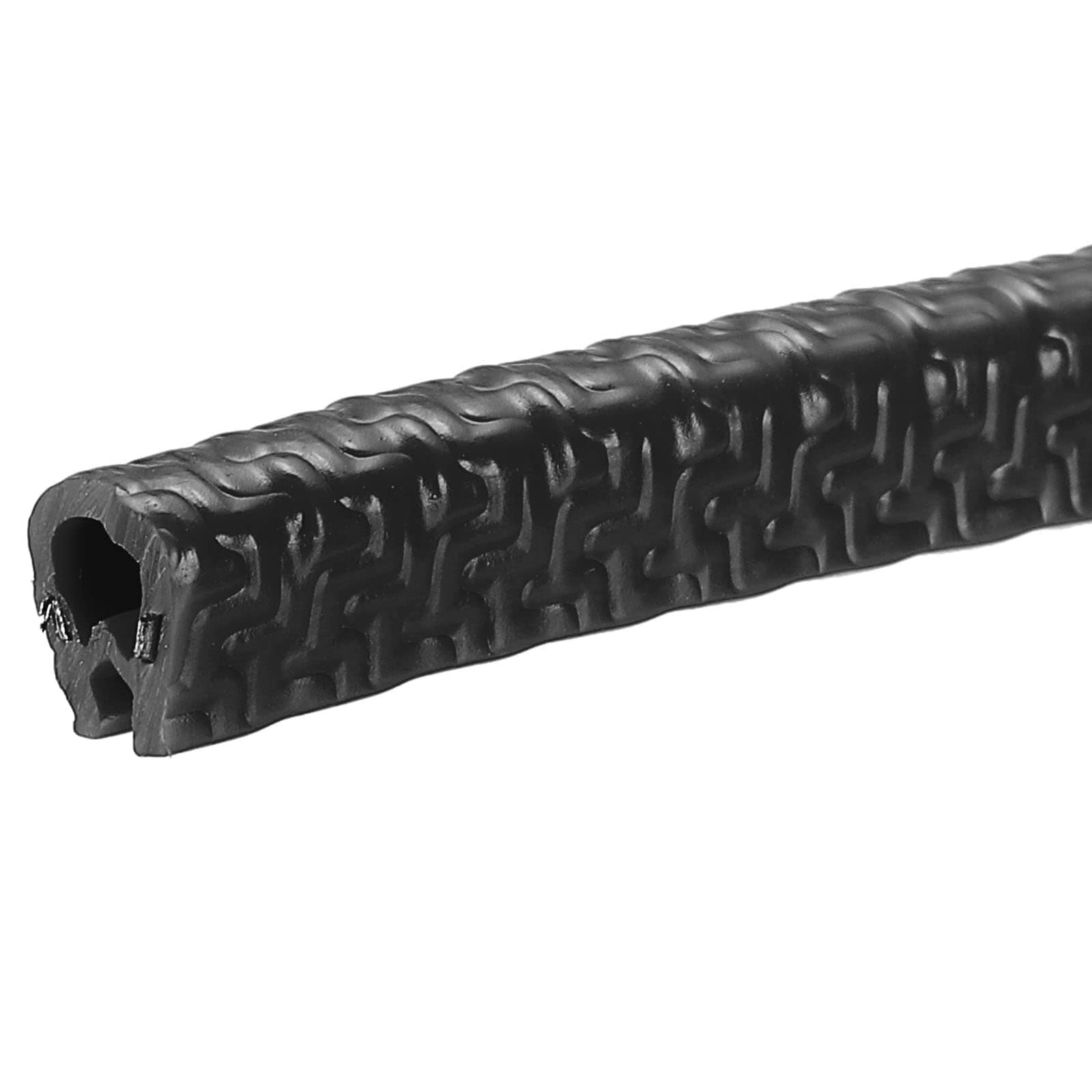UUDULY  Edge Trim U Shape Rubber with Steel Clips Fits One Sixty Fourth to One Sixteenth Inch Edge 14 Point 76 Feet Roll for Door Guards