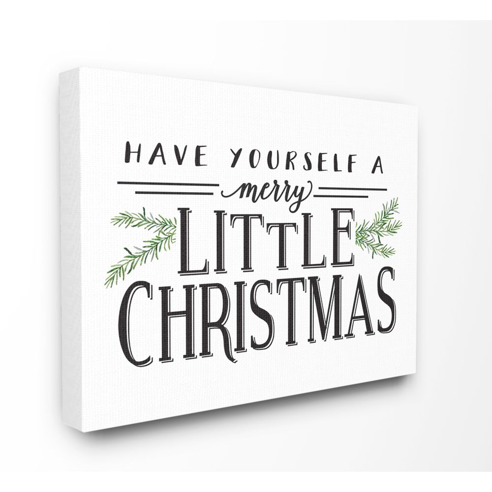 Stupell Industries A Merry Little Christmas Holiday Word Design 40-in H ...