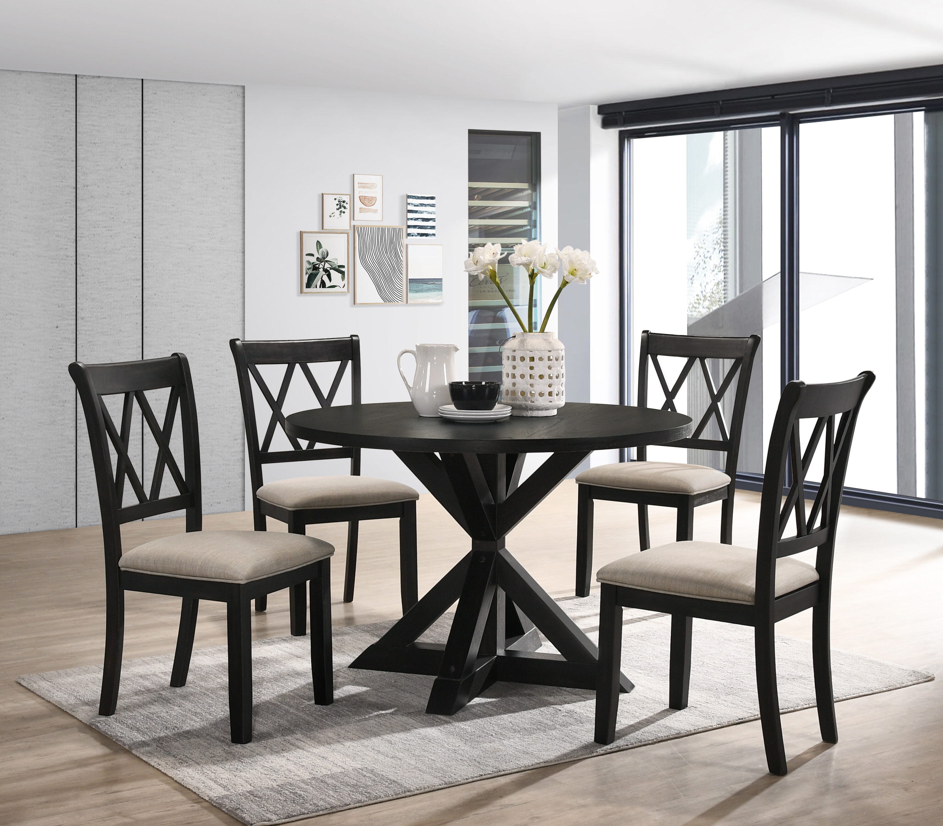 Roundhill Furniture T304-C304X2 Dining-Sets - View #2