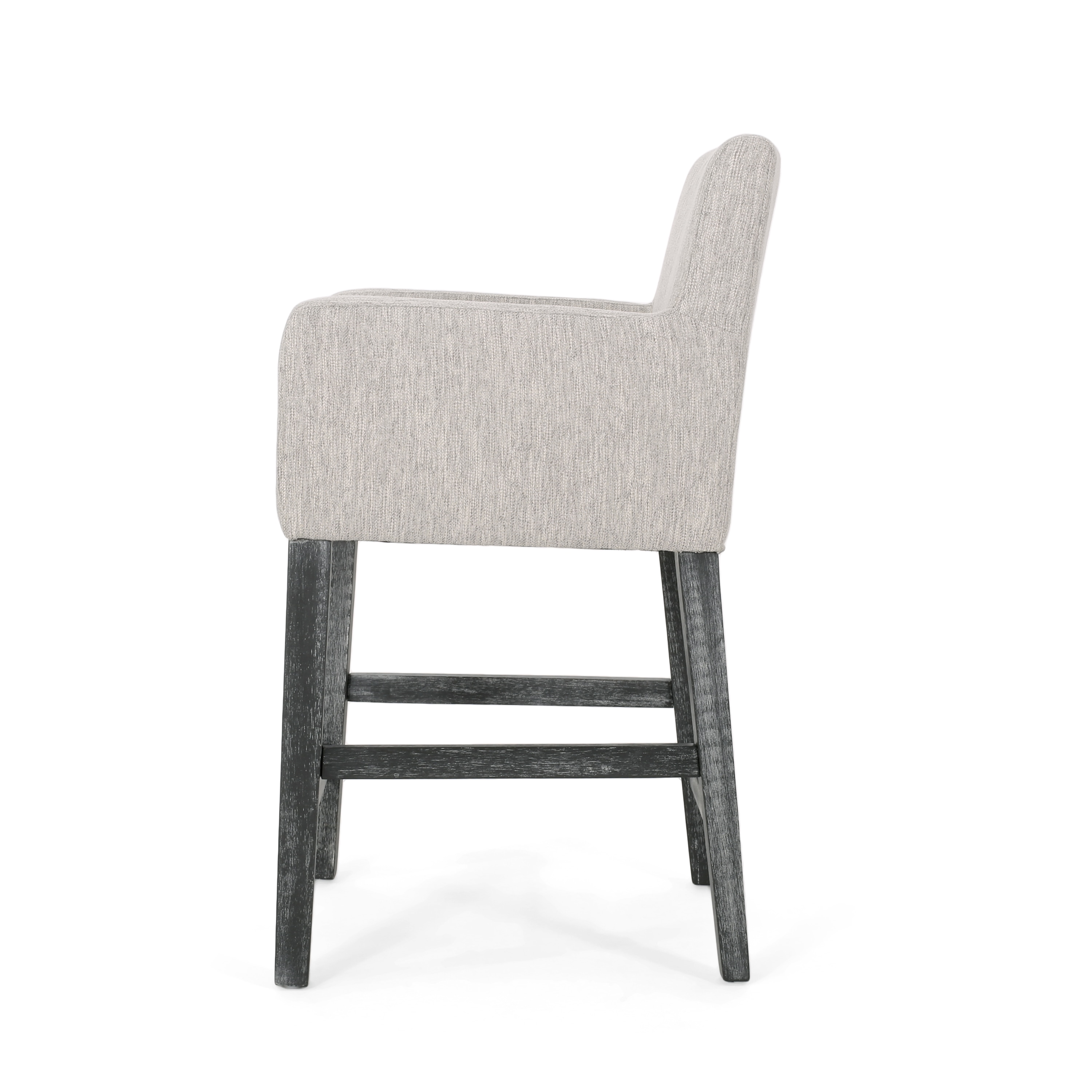 Chaparral Light Gray Upholstered Wood 26 inch Counter Stools, Set of 2