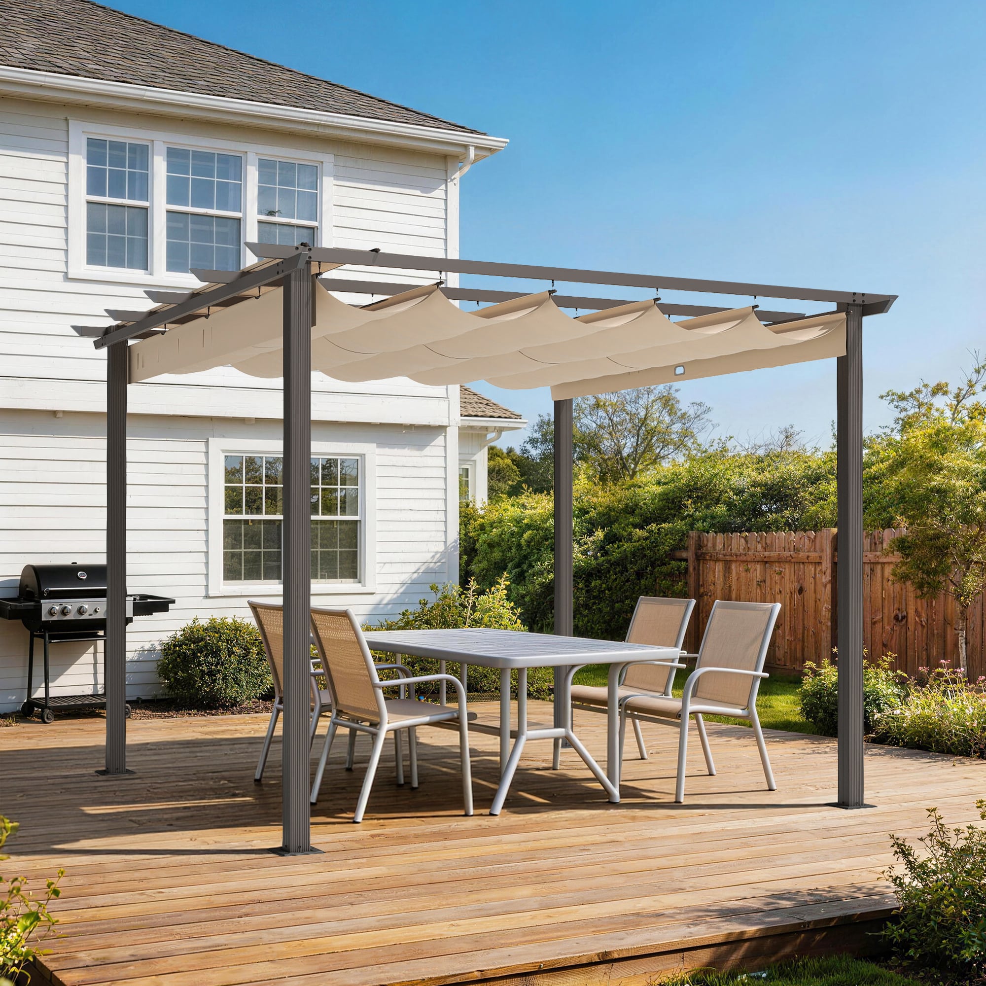 ChillPavilion ChillPavilion Metal Freestanding Pergola with Canopy