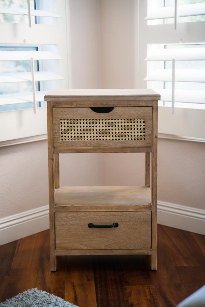 Natural Wooden Storage Cabinet with Drawers