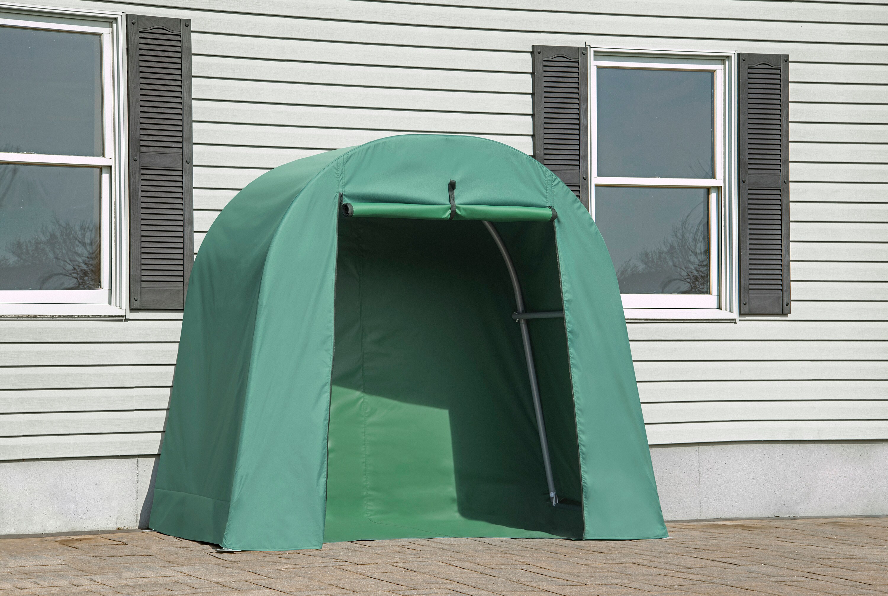 ShelterLogic 60203 3-Feet x 7-Feet Bike Shed Galvanized steel Storage Shed