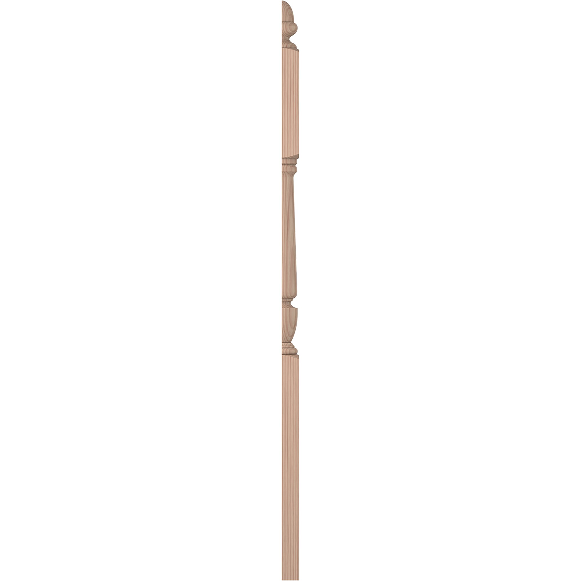 L.J. Smith Stair Systems LJP-3045 1-2-B 3.5-in x 57.75-in Unfinished Beechwood Stair Newel Post