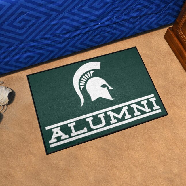 FANMATS Michigan State Spartans 1-1/2-ft x 2-1/2-ft Green Rectangular Indoor Door Mat FANMATS Michigan State Spartans 1-1/2-ft x 2-1/2-ft Green Rectangular Indoor Door Mat